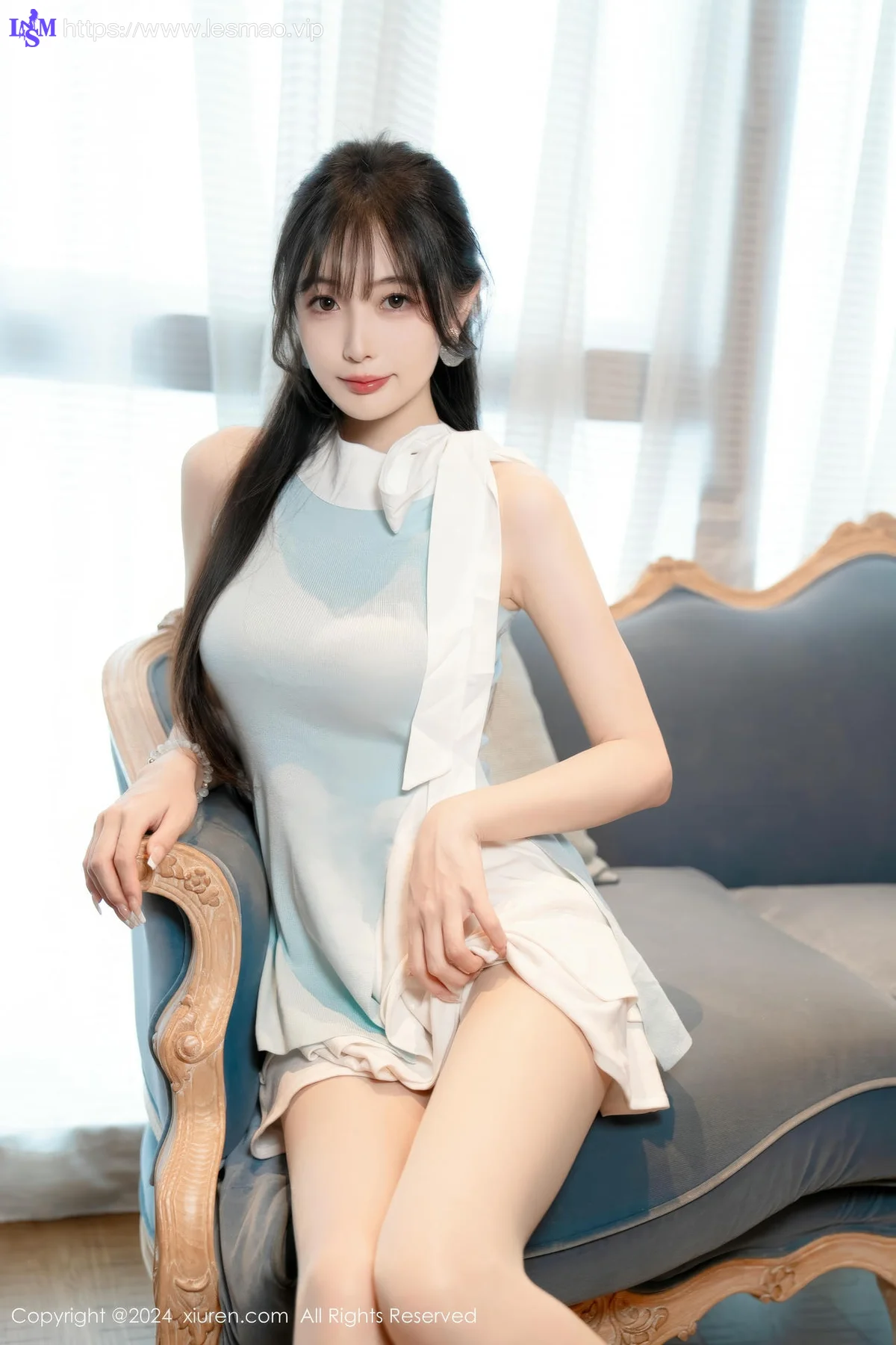 XiuRen 秀人 No.8761 林星阑 蓝白色连衣短裙性感写真1 - 24