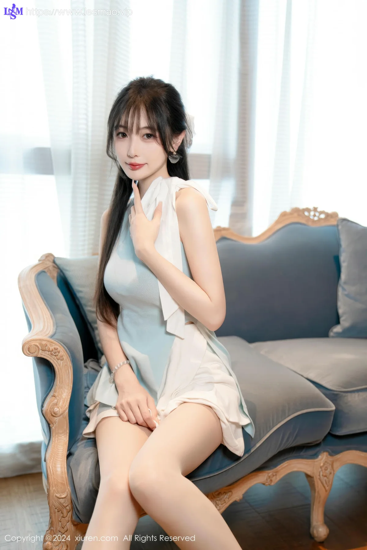 XiuRen 秀人 No.8761 林星阑 蓝白色连衣短裙性感写真1 - 26