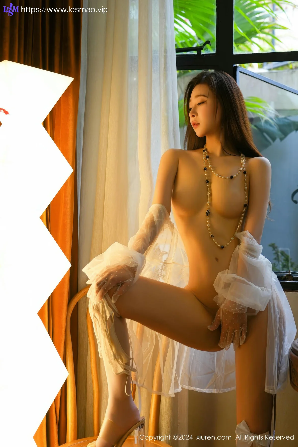 XiuRen 秀人 No.8764 喵喵JOJO 白色透明情趣内衣性感写真 - 39