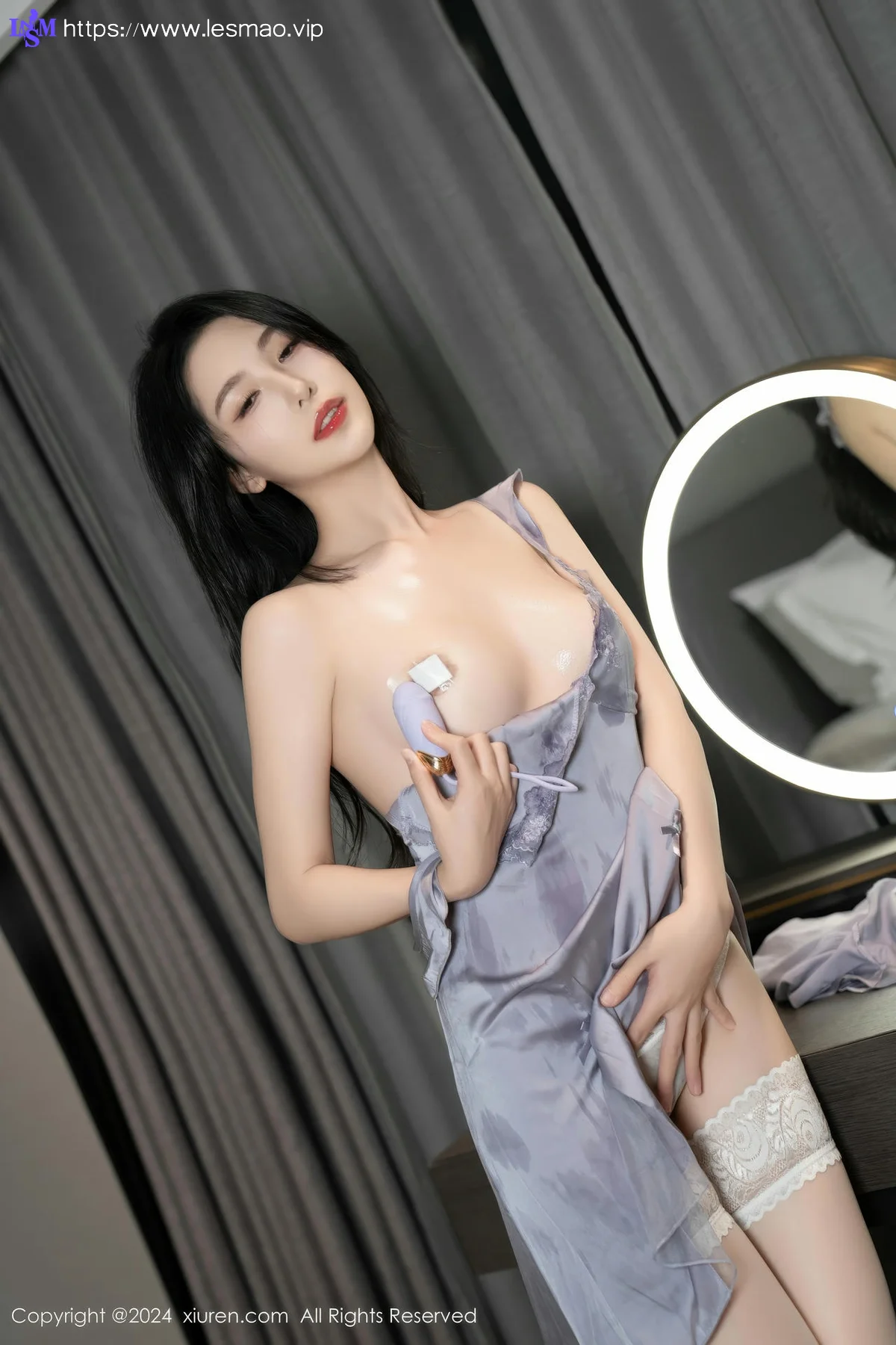 XiuRen 秀人 No.8765 利世 灰色吊带连衣短裙性感写真3 - 37