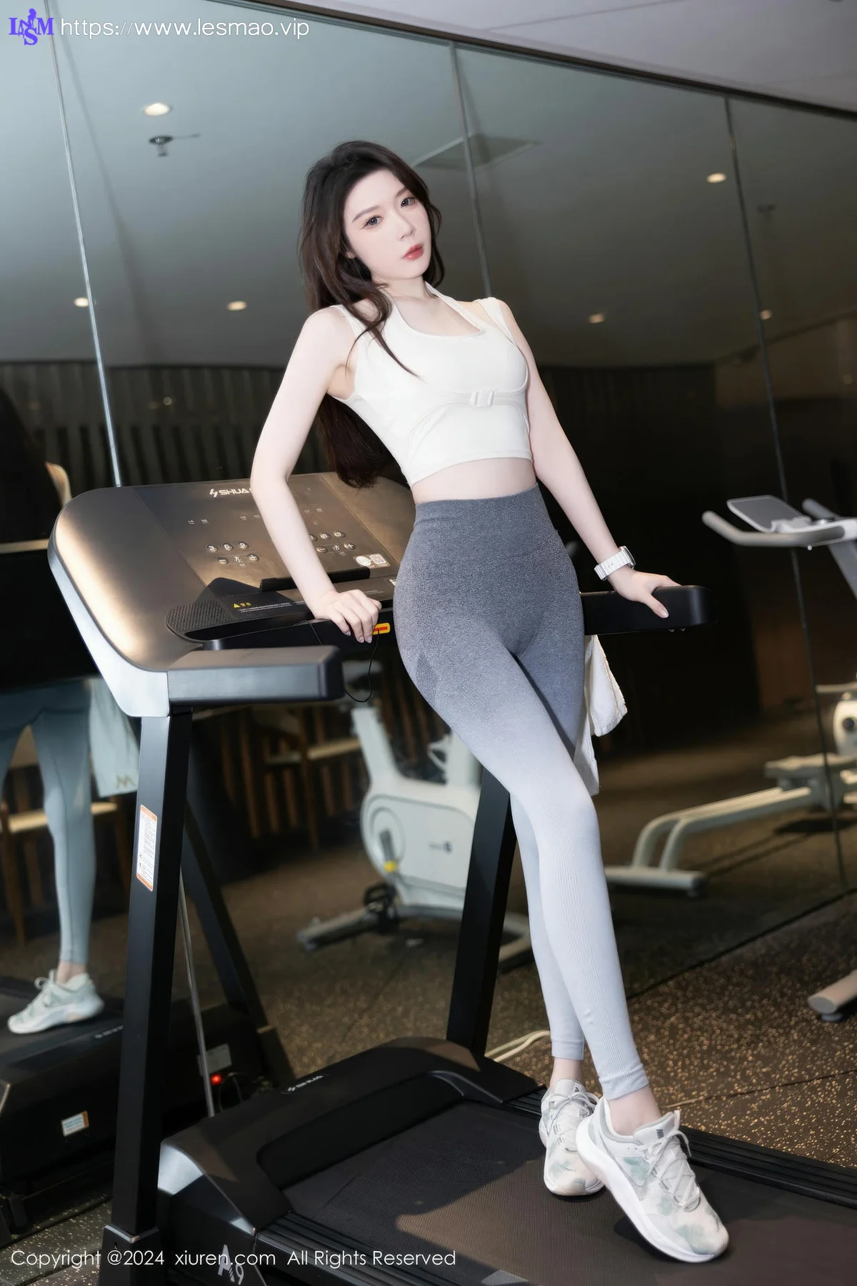 XiuRen 秀人 No.8767 梦心玥 灰色瑜伽裤性感写真33 - 11