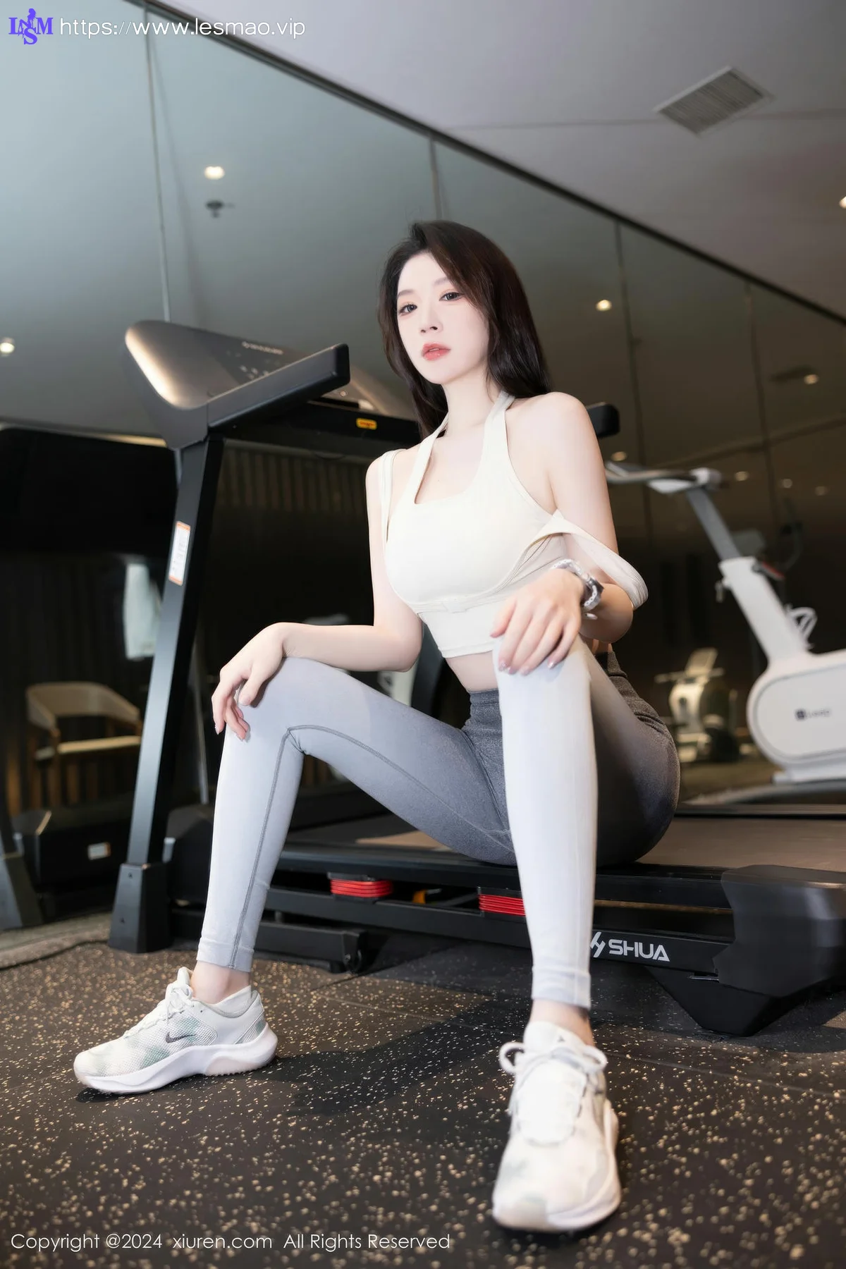 XiuRen 秀人 No.8767 梦心玥 灰色瑜伽裤性感写真33 - 19