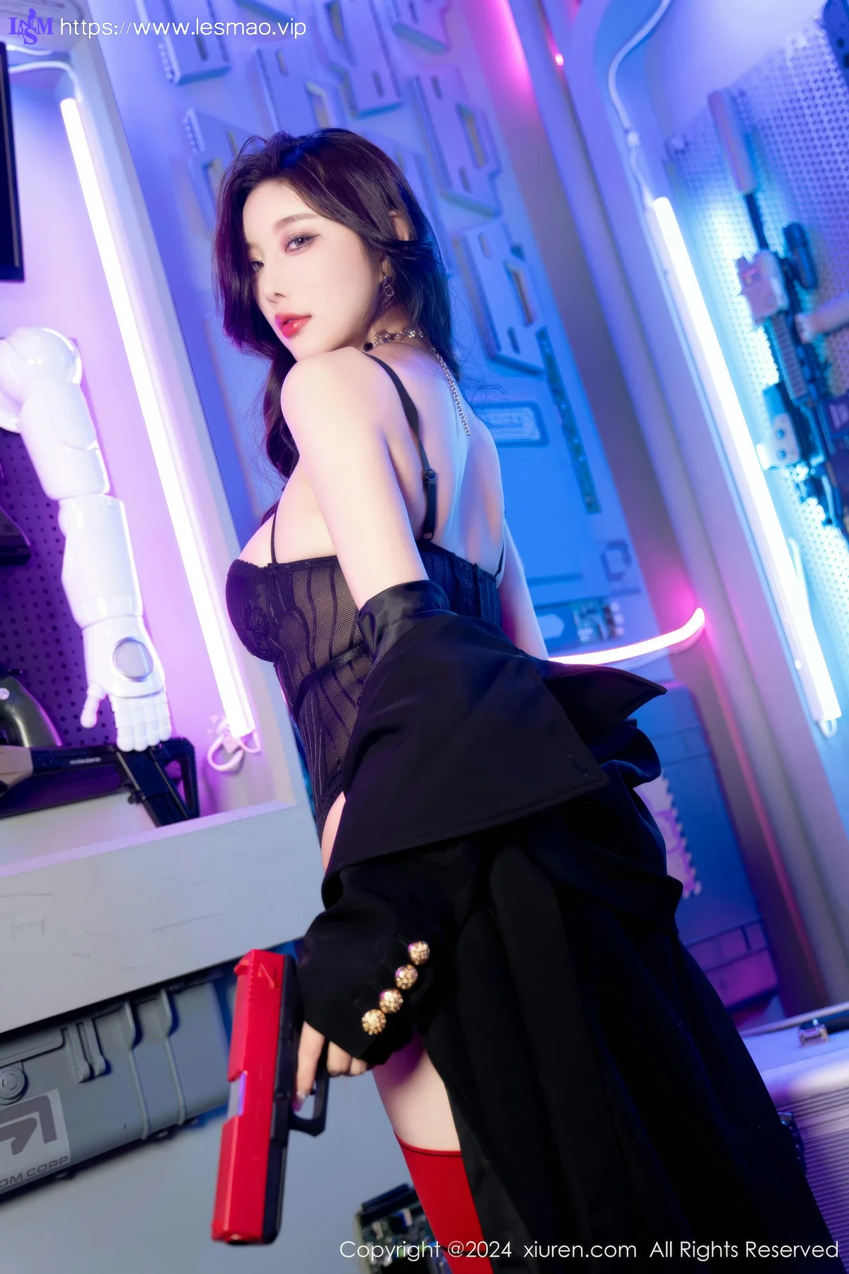 XiuRen 秀人 No.8776 杨晨晨Yome 黑色网纱蕾丝性感写真11 - 33