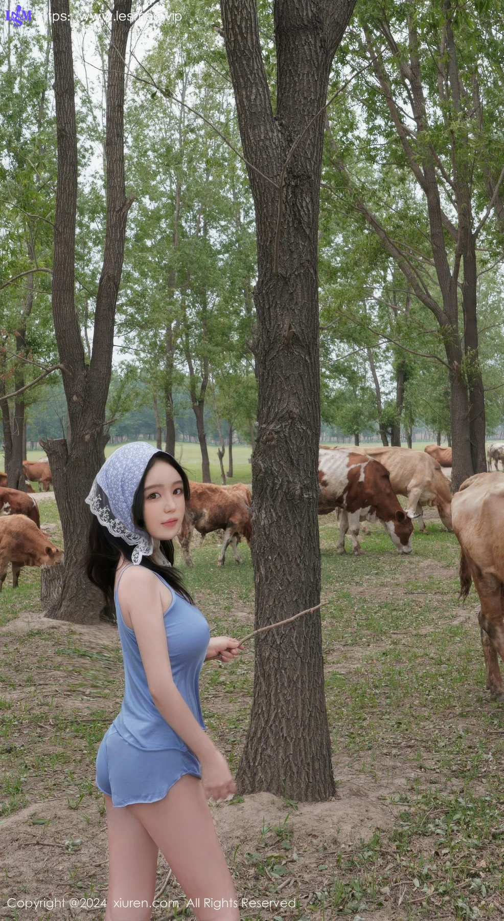 XiuRen 秀人 No.8777 小薯条nienie 放牛娃主题拍摄性感写真1 - 24