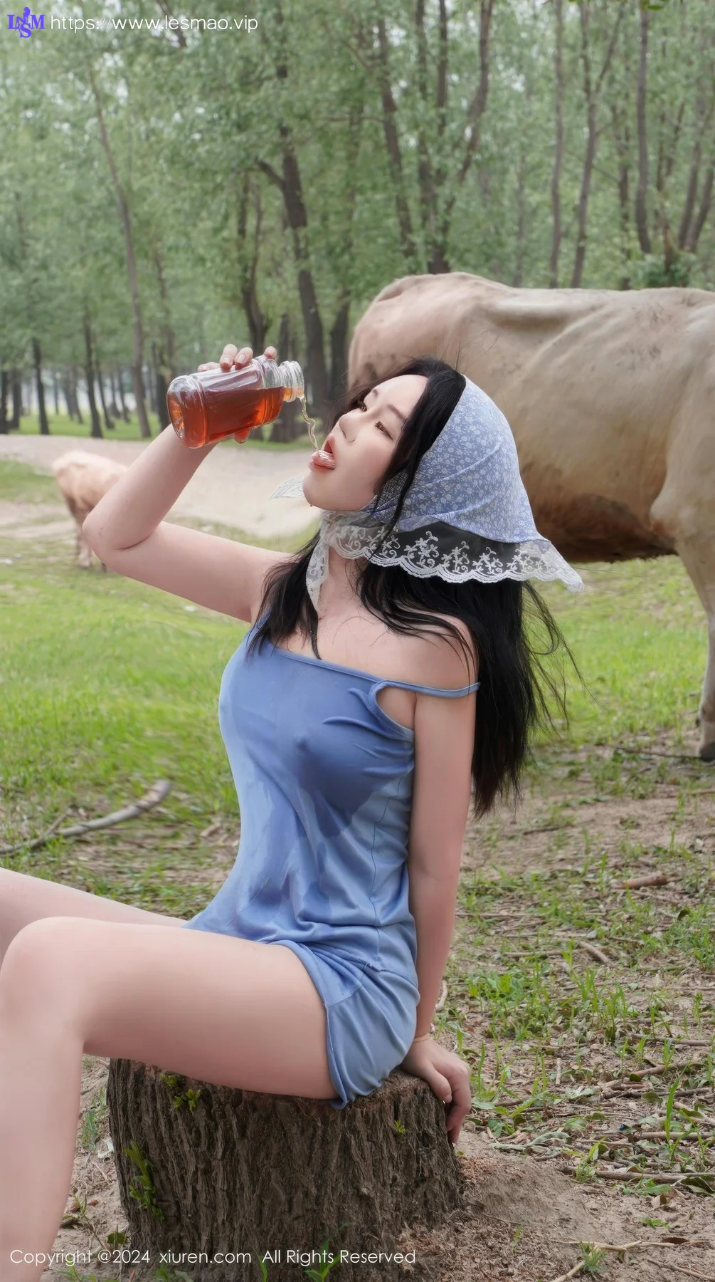 XiuRen 秀人 No.8777 小薯条nienie 放牛娃主题拍摄性感写真1 - 36