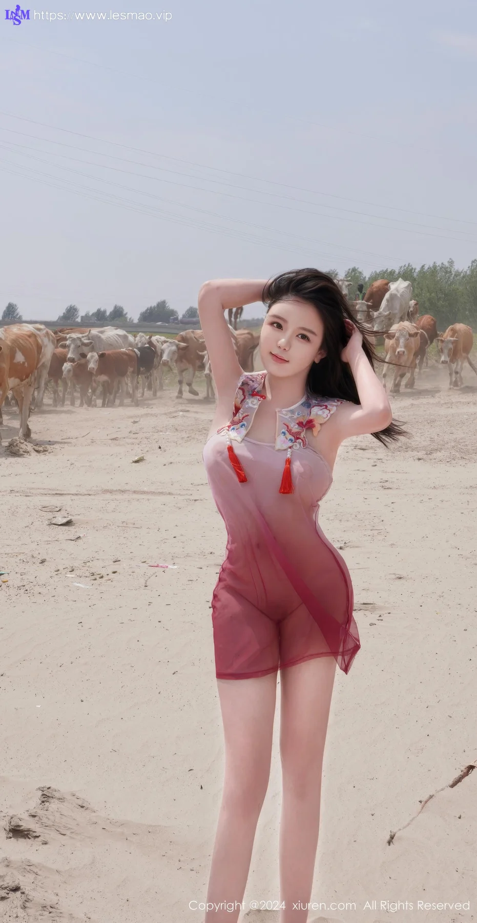 XiuRen 秀人 No.8777 小薯条nienie 放牛娃主题拍摄性感写真1 - 54