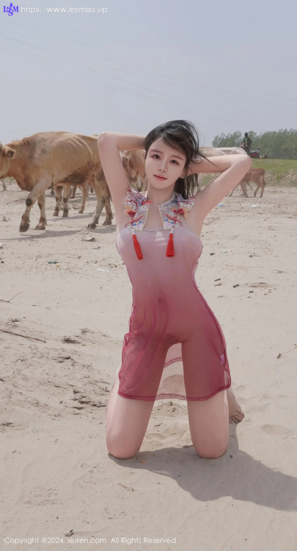 XiuRen 秀人 No.8777 小薯条nienie 放牛娃主题拍摄性感写真1 - 56