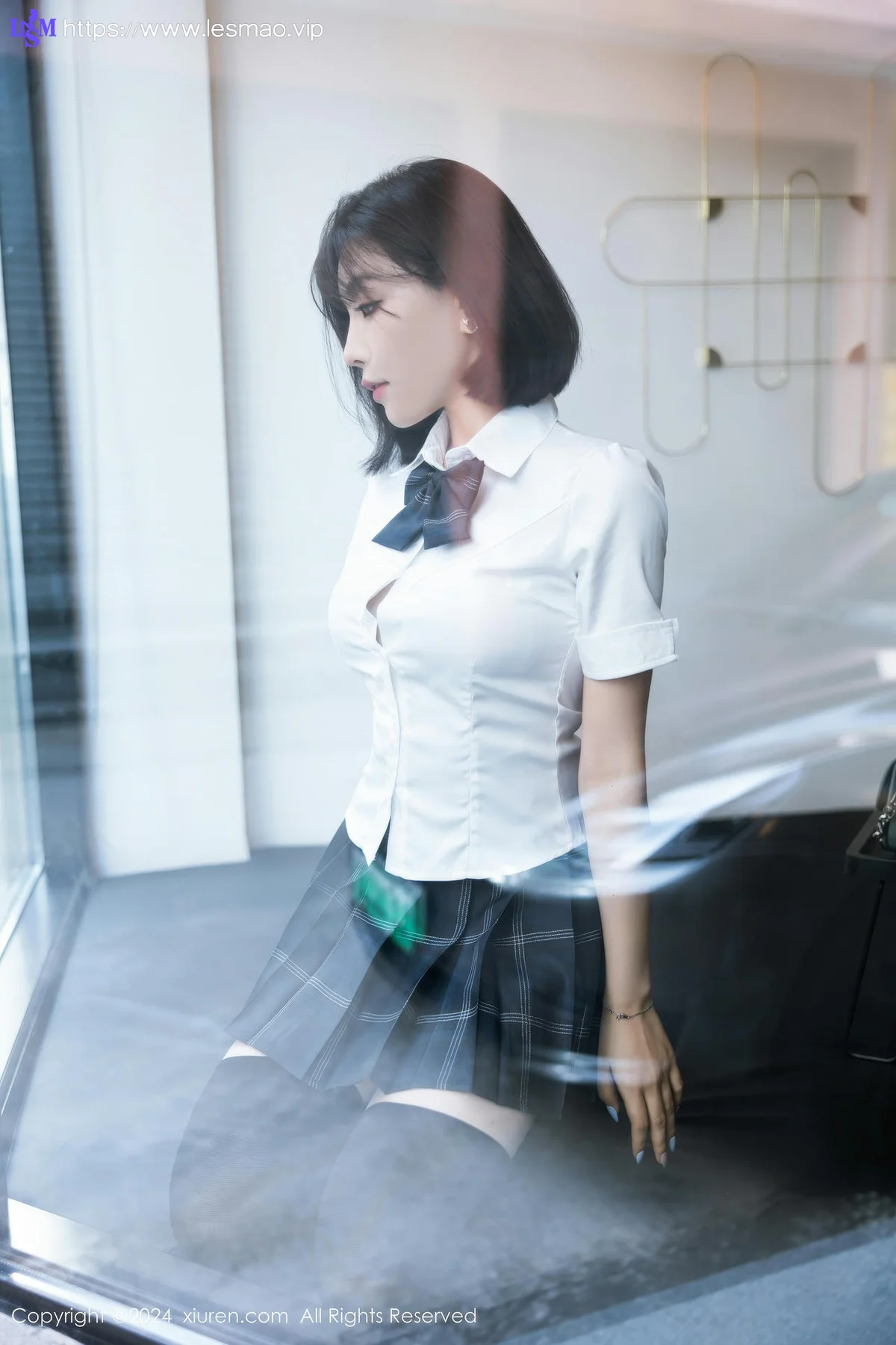 XiuRen 秀人 No.8785 徐莉芝Booty 学生制服性感写真11 - 12