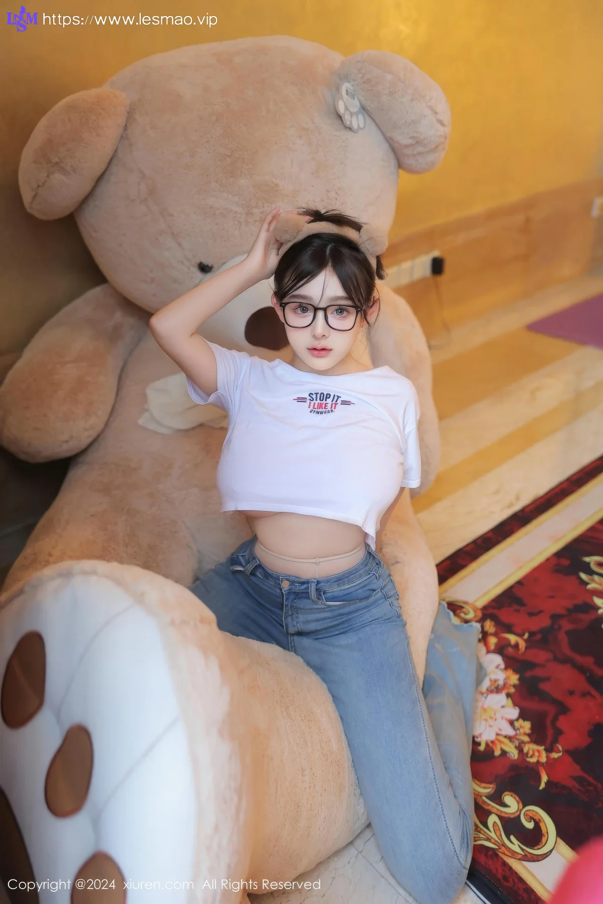 XiuRen 秀人 No.8809 娜娜子yy 首套写真白色T恤 - 32