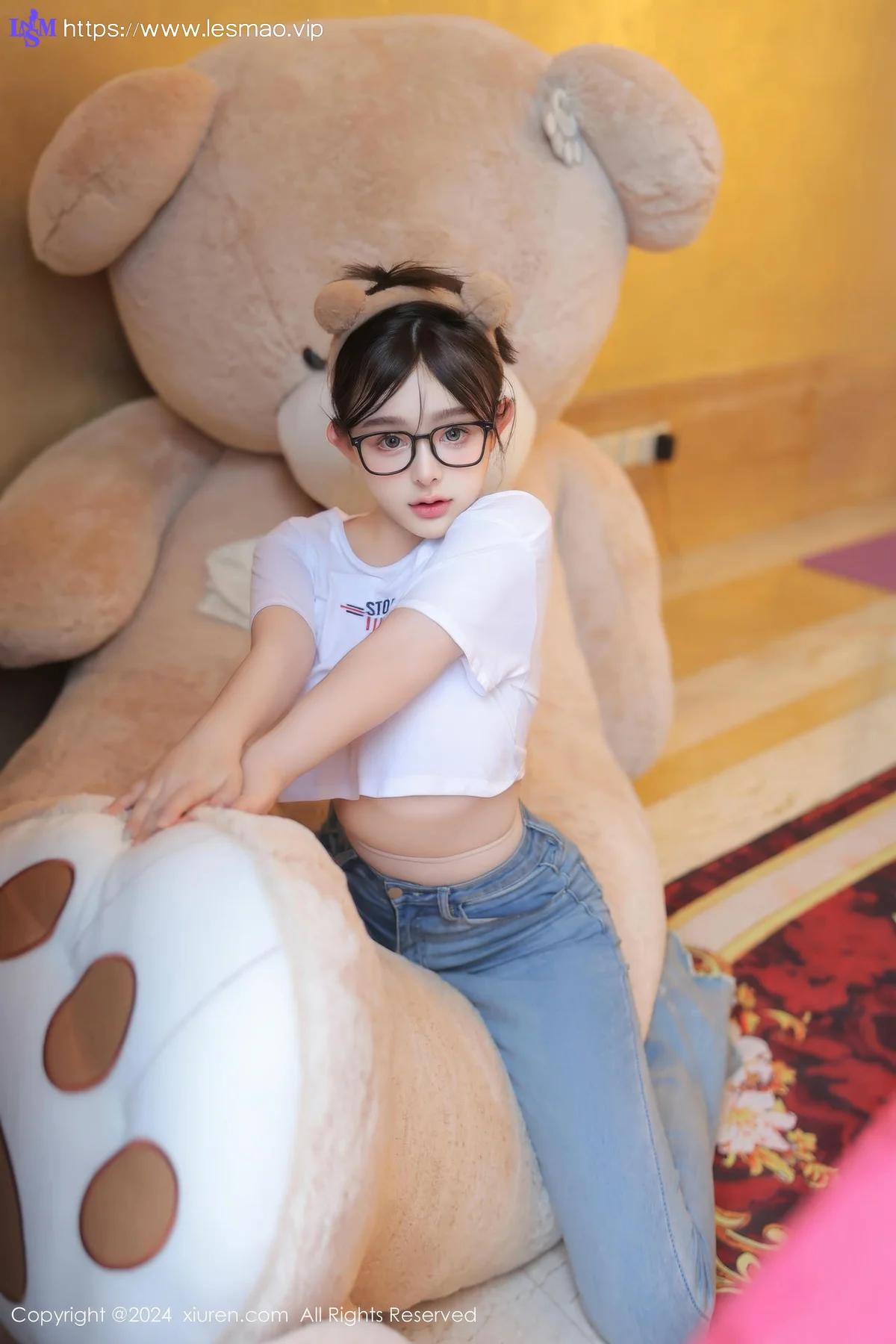 XiuRen 秀人 No.8809 娜娜子yy 首套写真白色T恤 - 33