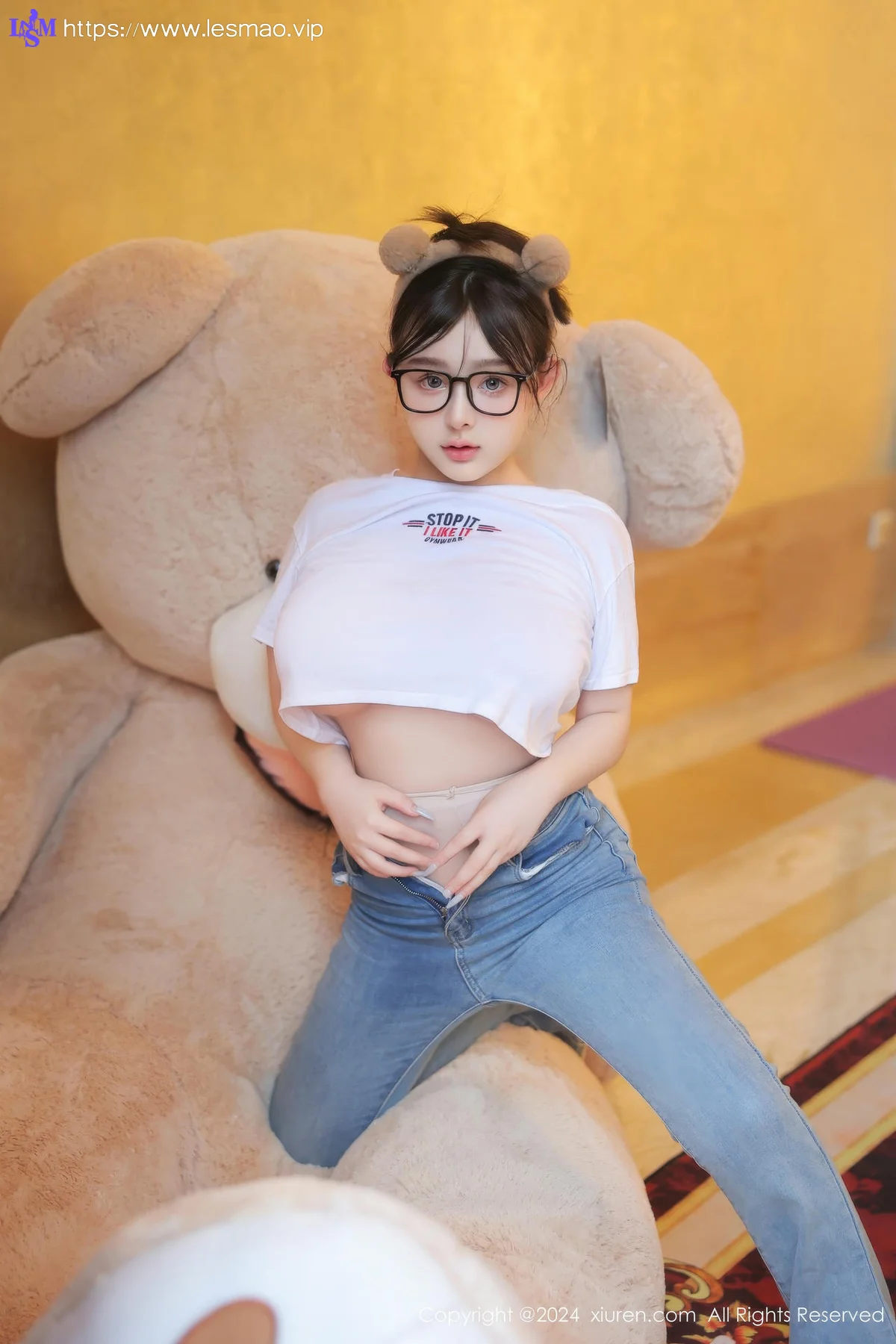 XiuRen 秀人 No.8809 娜娜子yy 首套写真白色T恤 - 35
