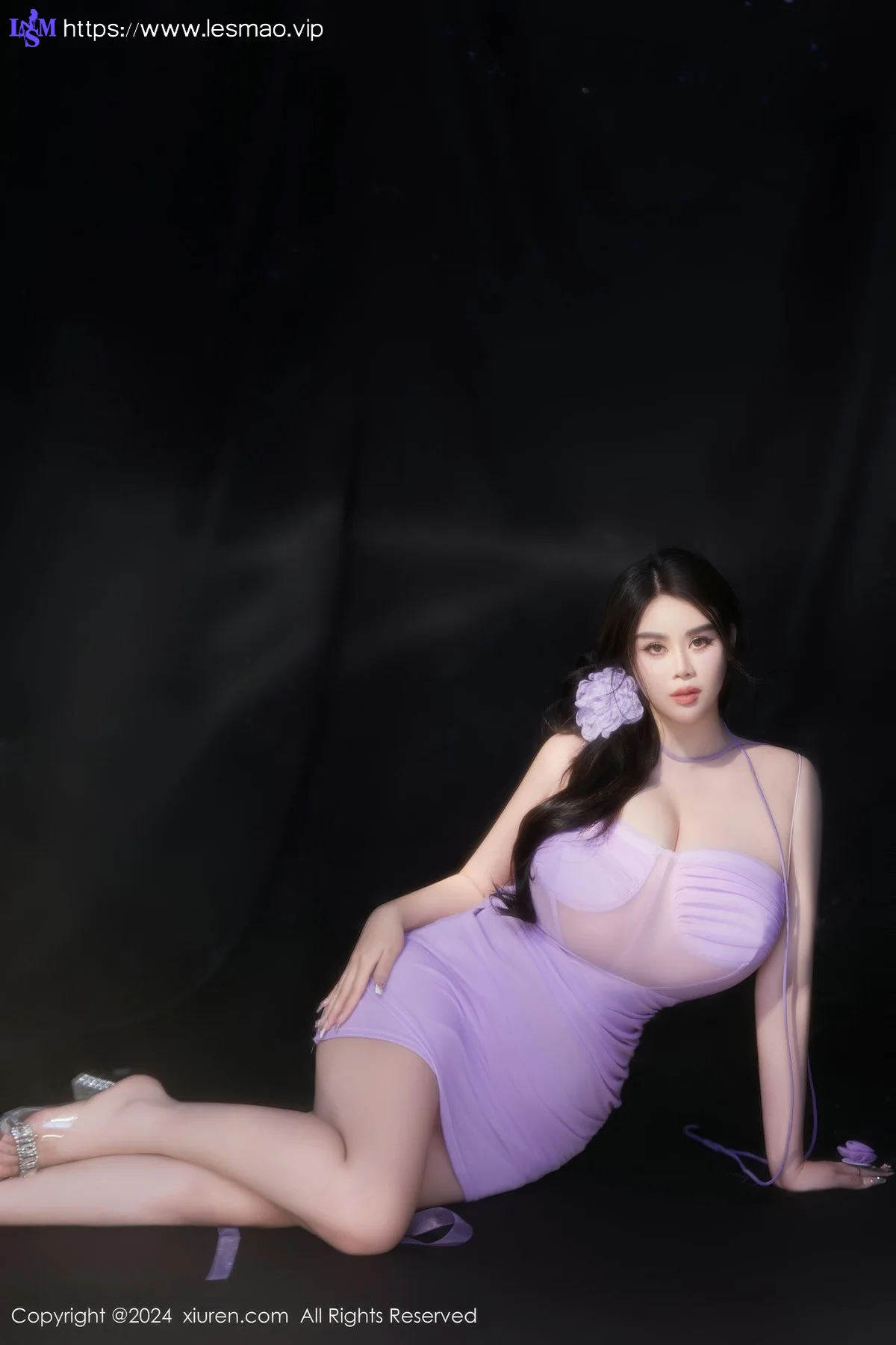 XiuRen 秀人 No.8878 戴渃欣 紫色连衣短裙性感写真 - 22