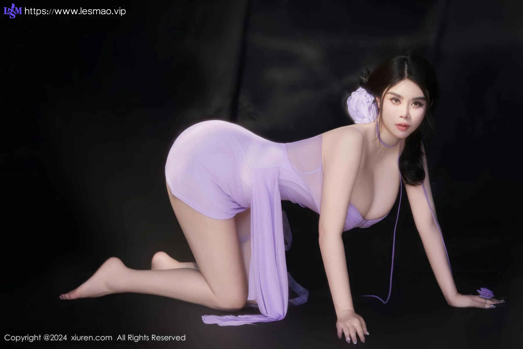 XiuRen 秀人 No.8878 戴渃欣 紫色连衣短裙性感写真 - 25