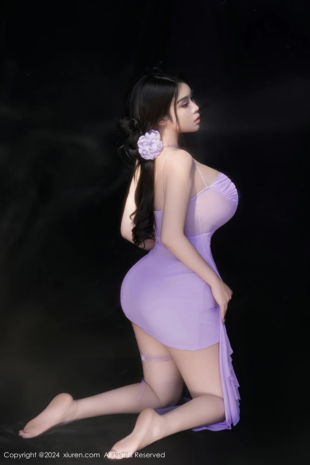 XiuRen 秀人 No.8878 戴渃欣 紫色连衣短裙性感写真 - 26