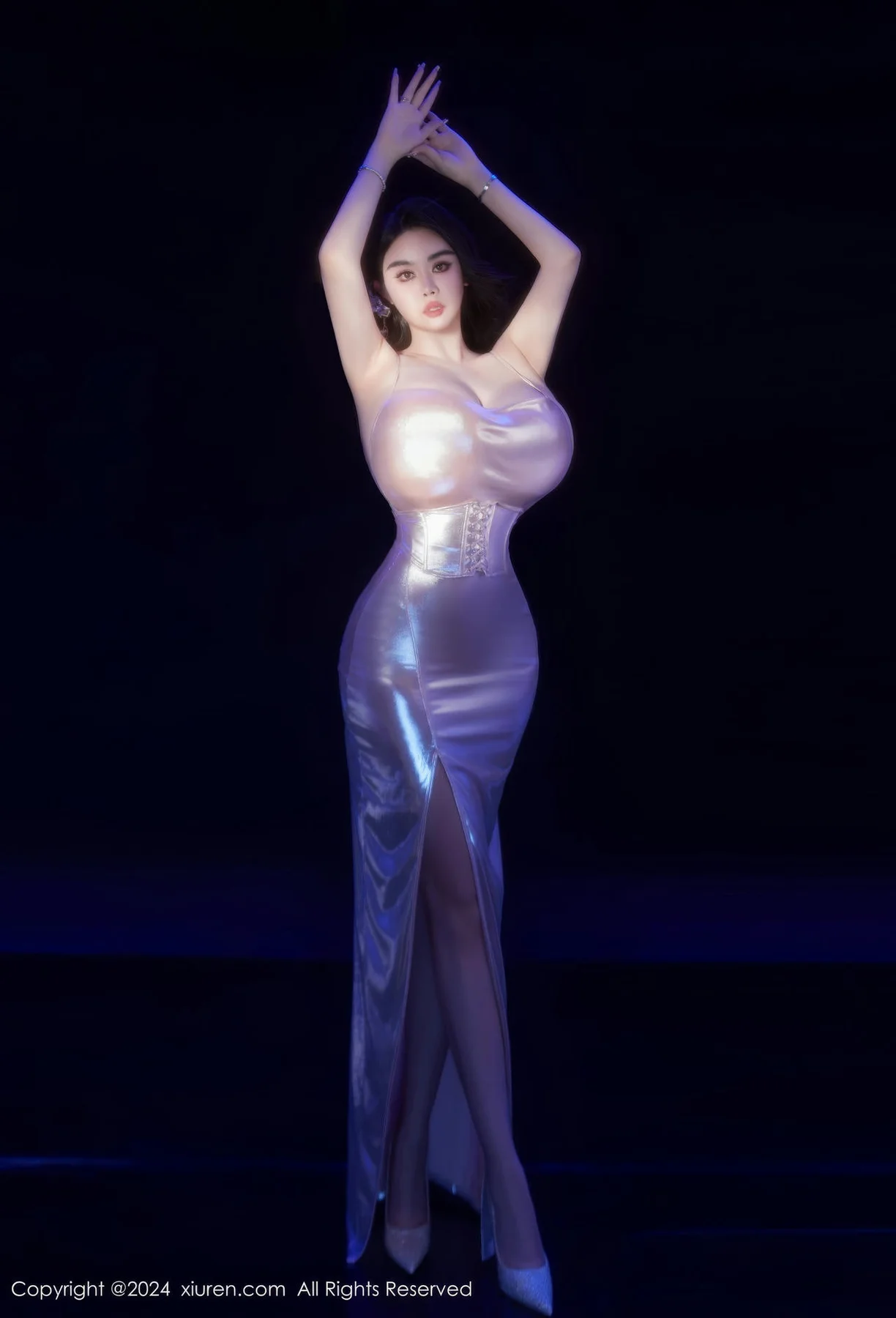 XiuRen 秀人 No.8878 戴渃欣 紫色连衣短裙性感写真 - 31
