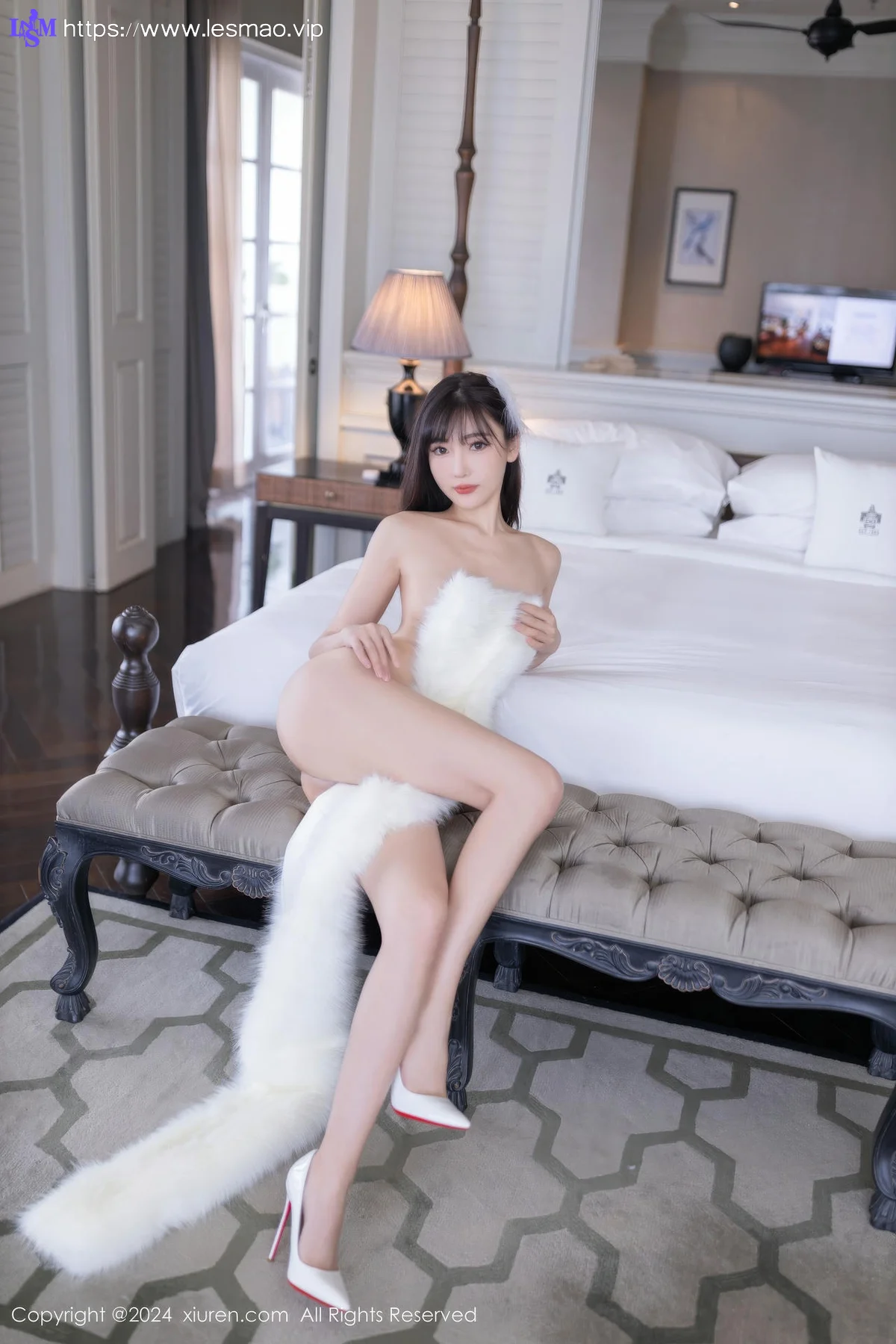 XiuRen 秀人 No.8880 陆萱萱 白色透视旗袍性感写真11 - 69