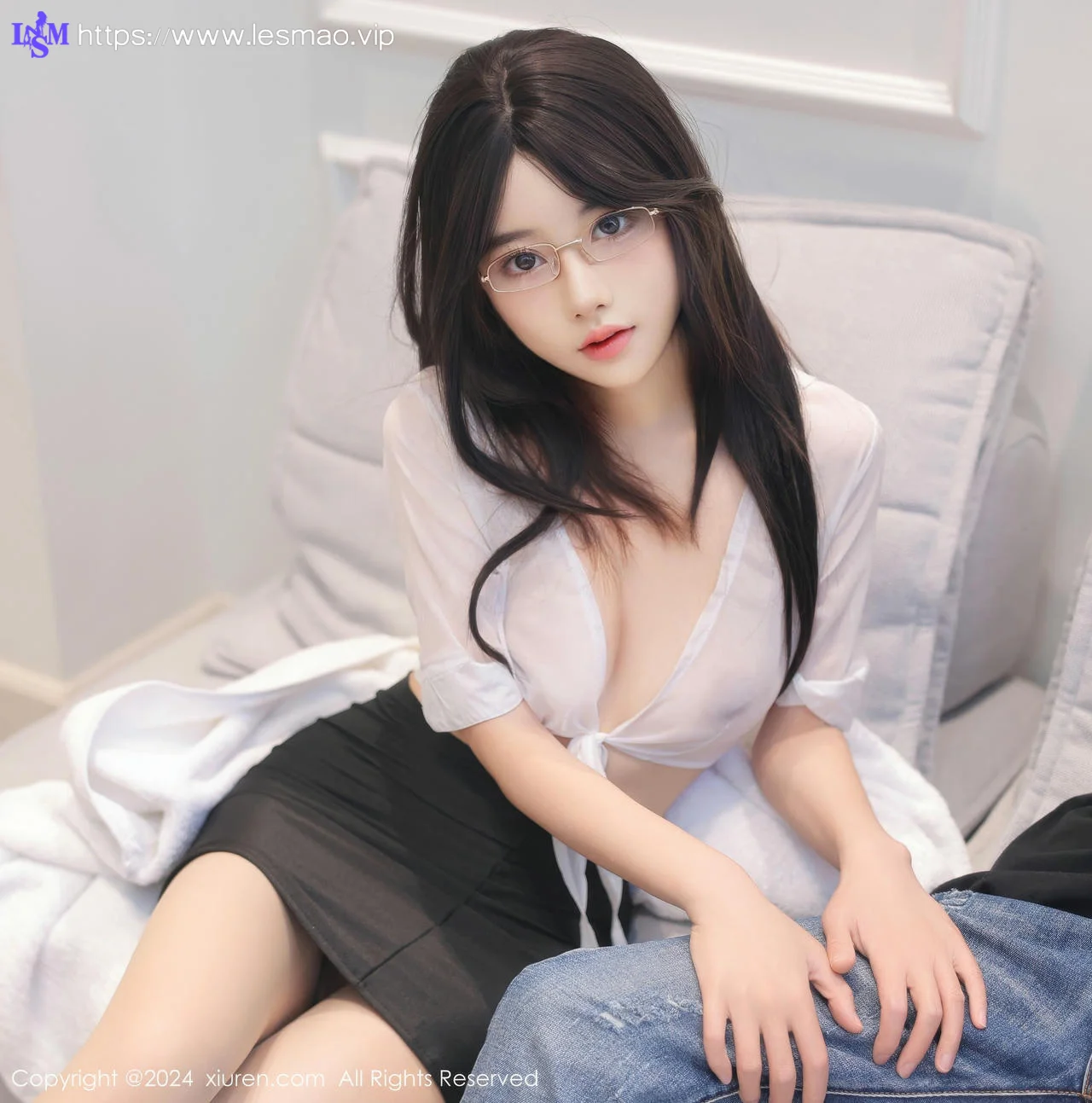 XiuRen 秀人 No.8885 桃妖夭 白色轻透上衣性感写真11 - 15
