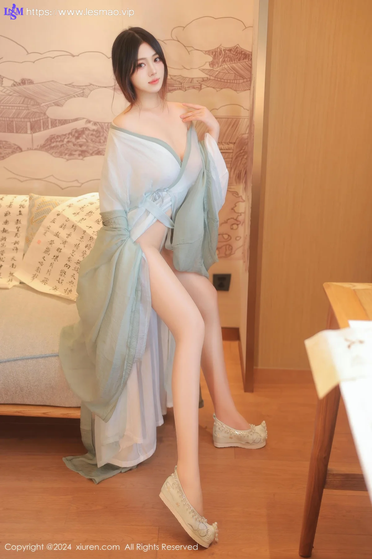 XiuRen 秀人 No.8937 蛋蛋宝 绿色古装服饰性感写真1 - 20