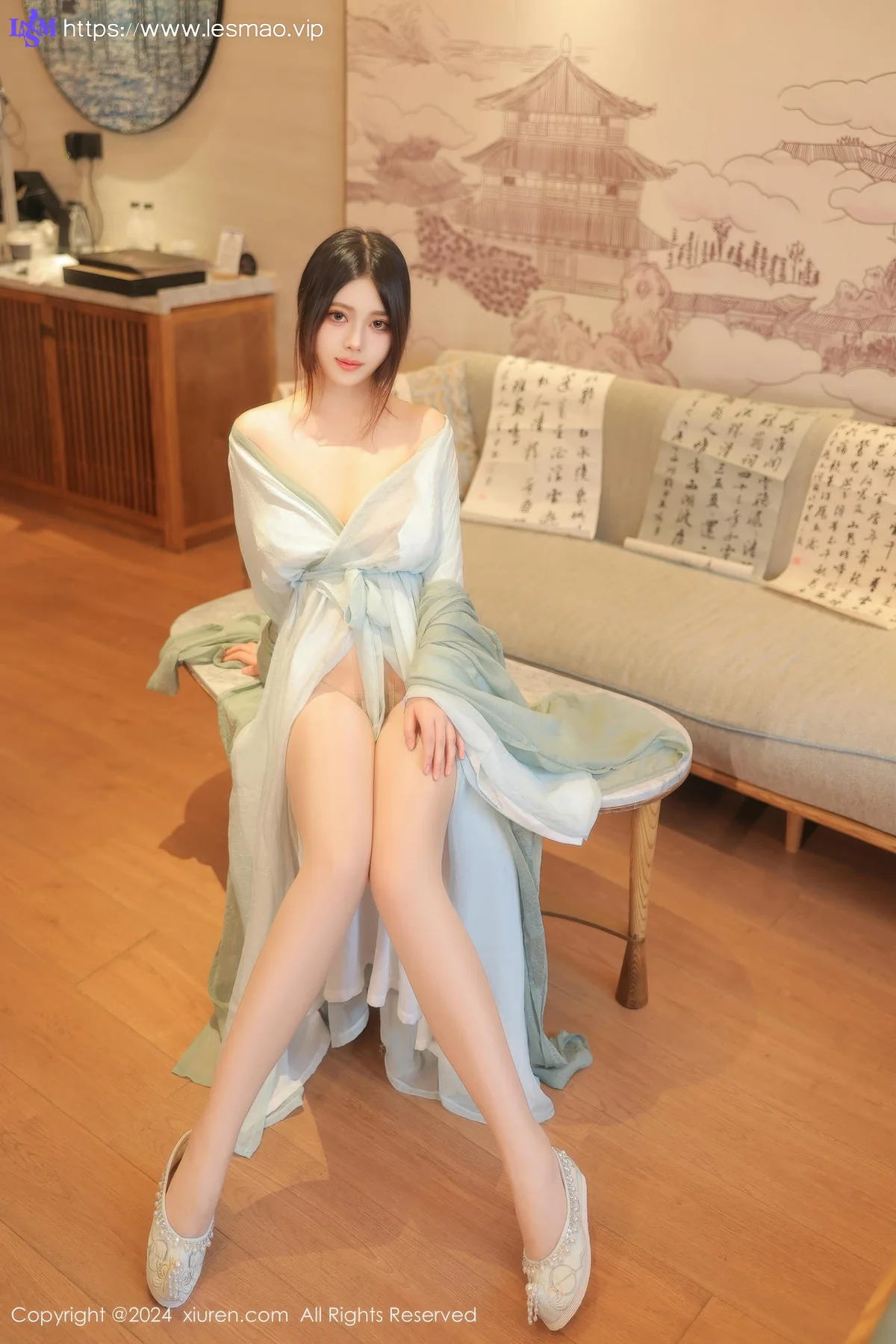 XiuRen 秀人 No.8937 蛋蛋宝 绿色古装服饰性感写真1 - 26