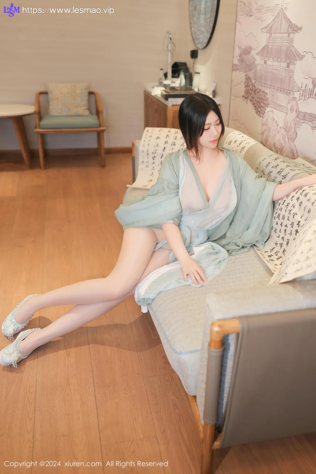 XiuRen 秀人 No.8937 蛋蛋宝 绿色古装服饰性感写真1 - 31