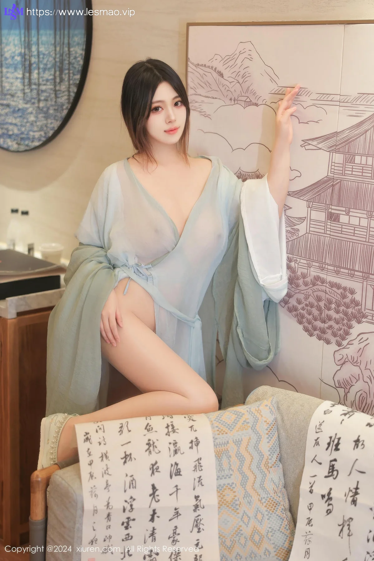 XiuRen 秀人 No.8937 蛋蛋宝 绿色古装服饰性感写真1 - 38
