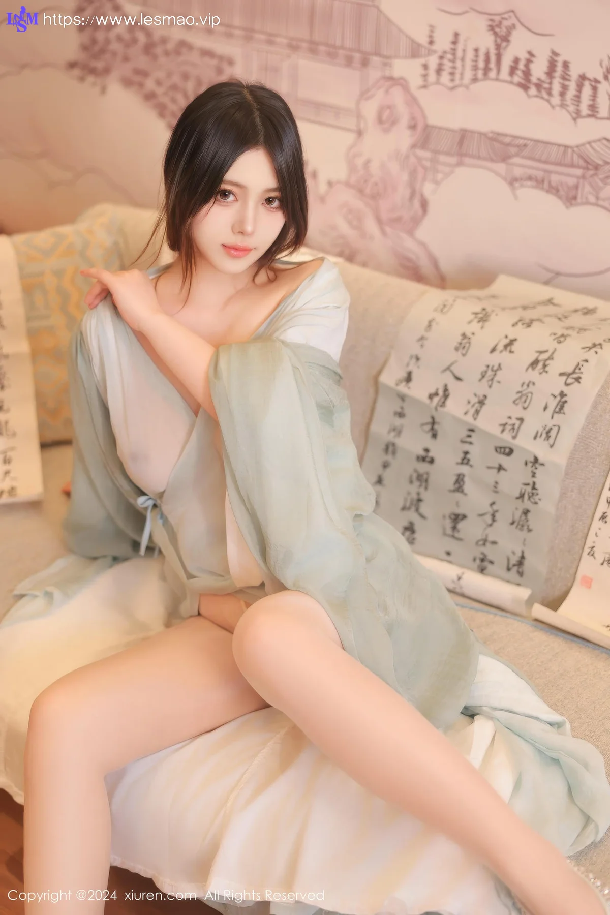 XiuRen 秀人 No.8937 蛋蛋宝 绿色古装服饰性感写真1 - 40