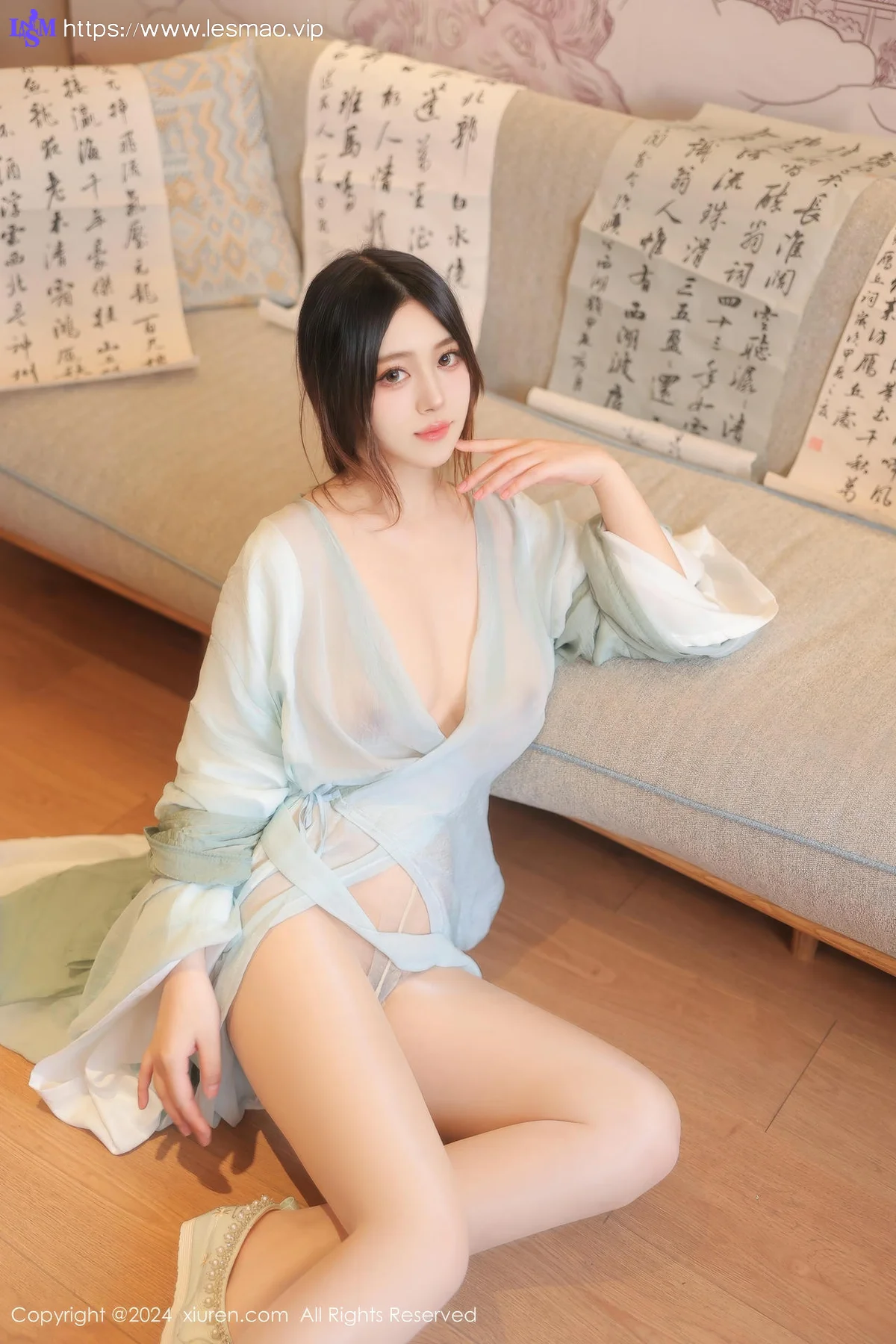 XiuRen 秀人 No.8937 蛋蛋宝 绿色古装服饰性感写真1 - 44