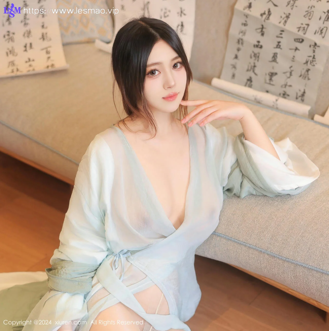 XiuRen 秀人 No.8937 蛋蛋宝 绿色古装服饰性感写真1 - 45