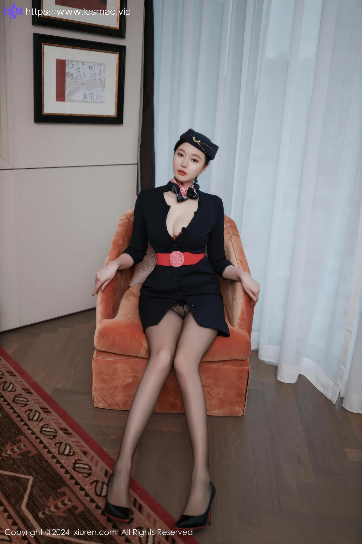 XiuRen 秀人 No.8942 安然anran 深蓝色空姐制服迪拜旅拍 - 11