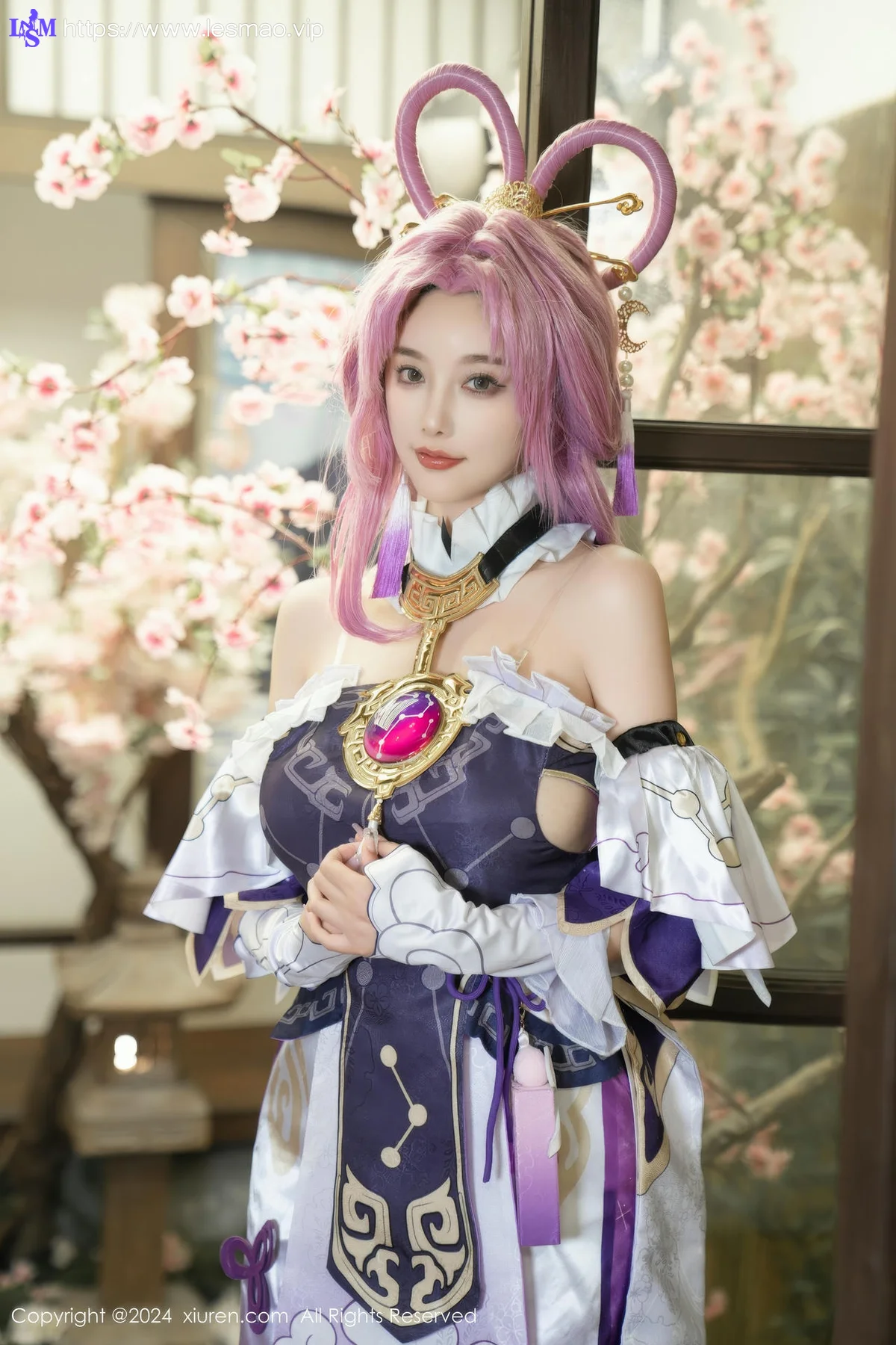 XiuRen 秀人 No.8943 杨晨晨Yome 紫色可爱风cosplay服装性感写真11 - 15