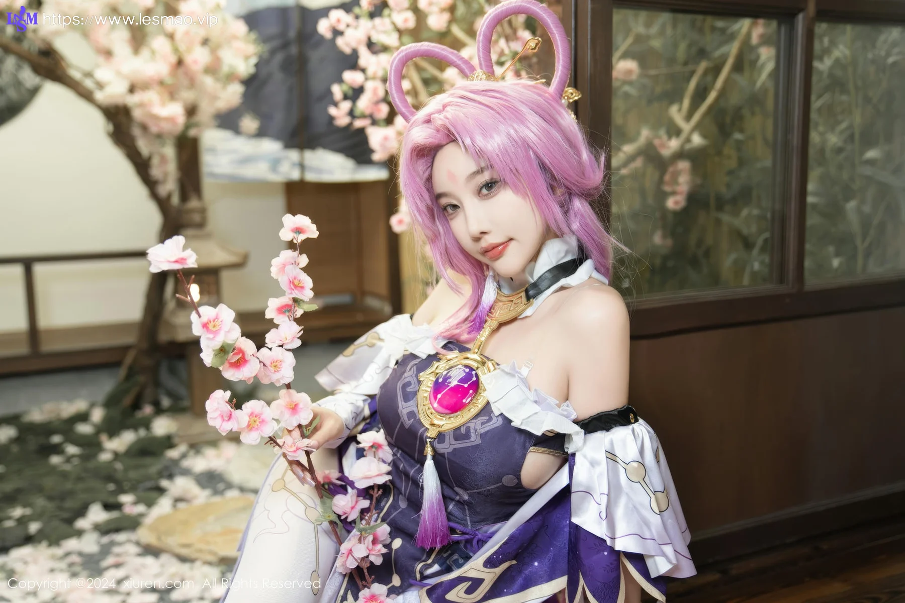 XiuRen 秀人 No.8943 杨晨晨Yome 紫色可爱风cosplay服装性感写真11 - 36