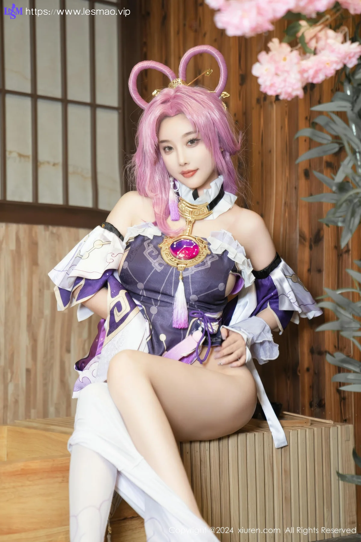 XiuRen 秀人 No.8943 杨晨晨Yome 紫色可爱风cosplay服装性感写真11 - 53