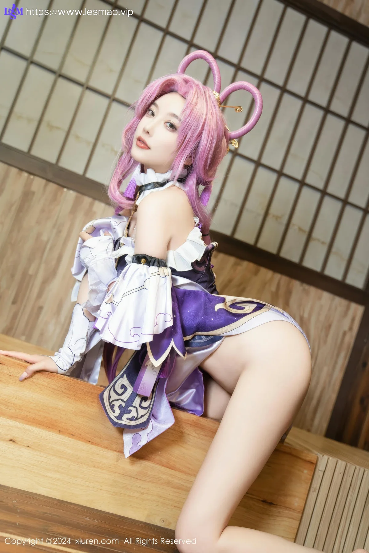 XiuRen 秀人 No.8943 杨晨晨Yome 紫色可爱风cosplay服装性感写真11 - 59