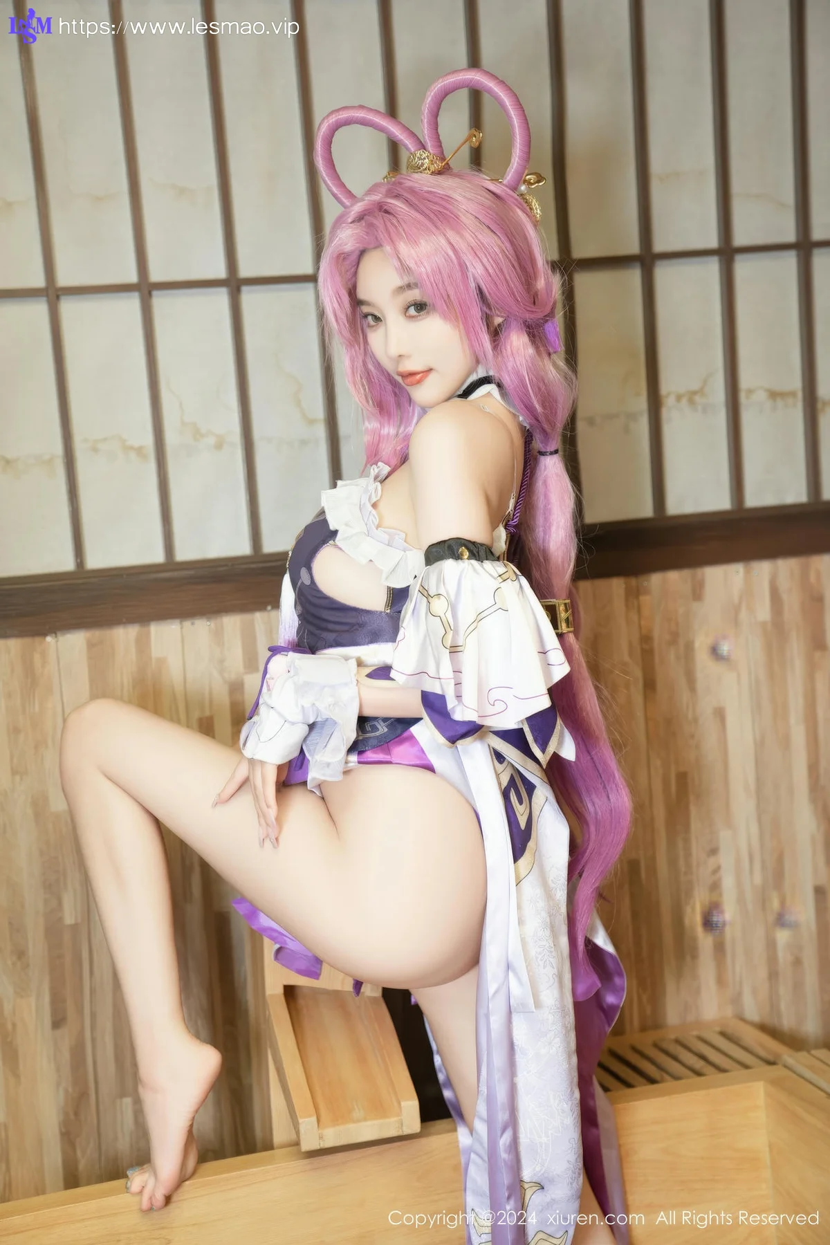 XiuRen 秀人 No.8943 杨晨晨Yome 紫色可爱风cosplay服装性感写真11 - 62