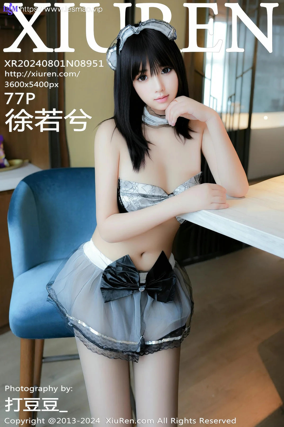 XiuRen 秀人 No.8951 徐若兮 黑灰女仆装扮性感写真 - 78