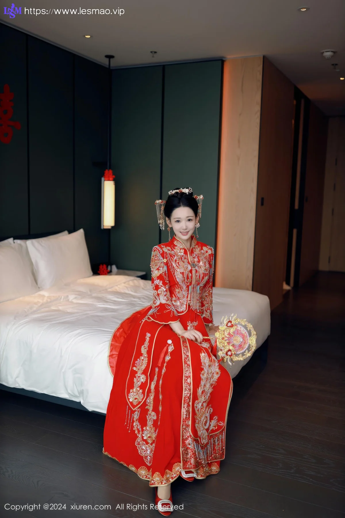XiuRen 秀人 No.8972 唐安琪 红色新娘服饰迪拜旅拍111 - 11