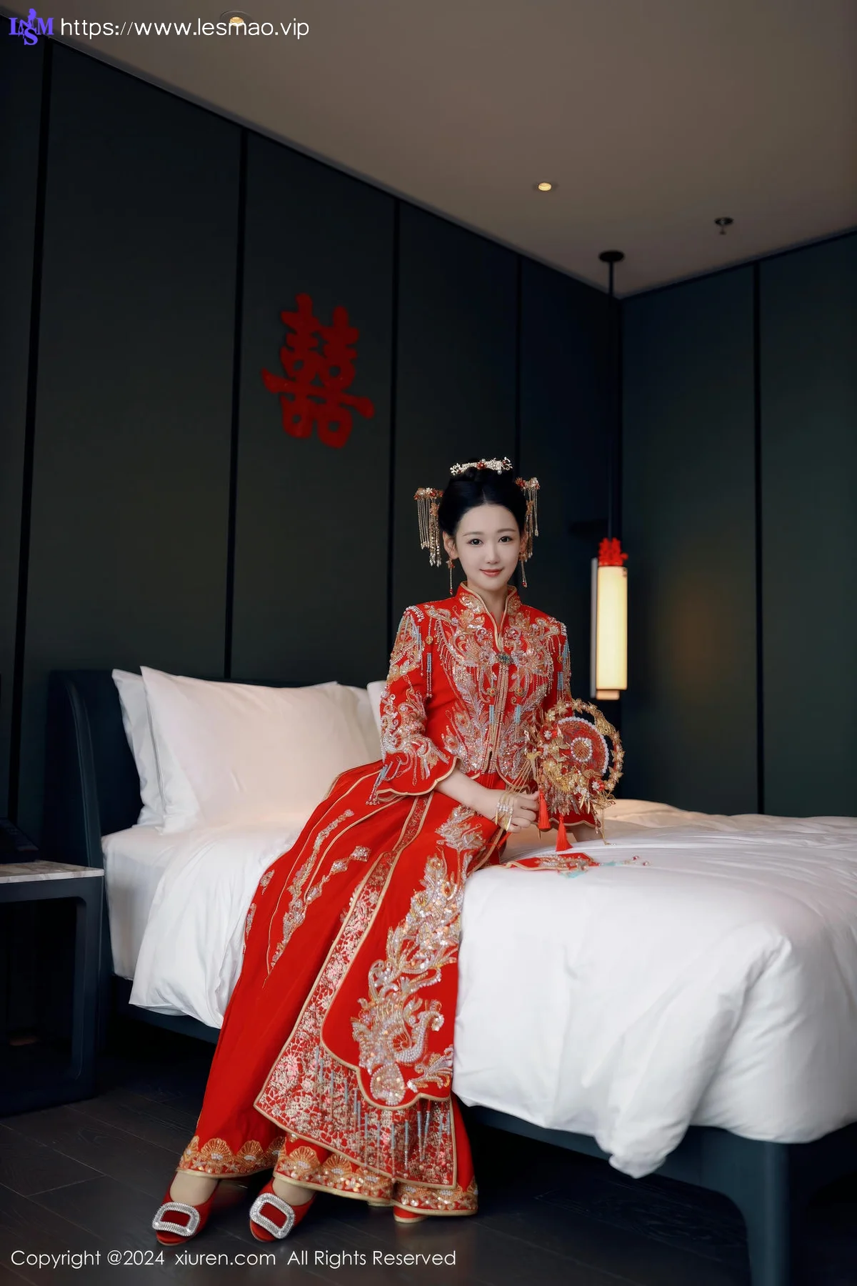XiuRen 秀人 No.8972 唐安琪 红色新娘服饰迪拜旅拍111 - 14