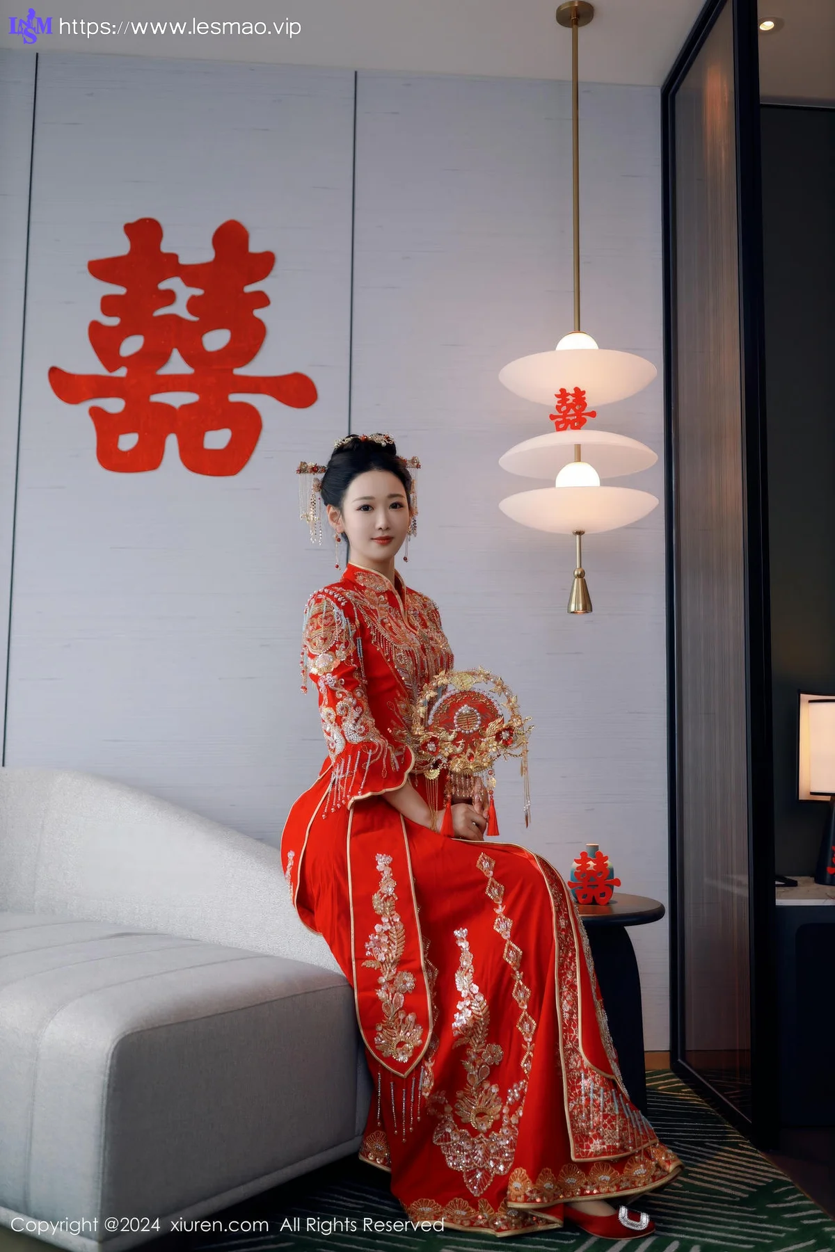 XiuRen 秀人 No.8972 唐安琪 红色新娘服饰迪拜旅拍111 - 16