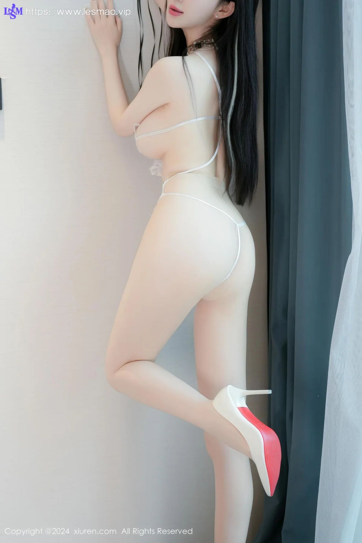 XiuRen 秀人 No.8973 田兮白 白色情趣内衣性感写真 - 28