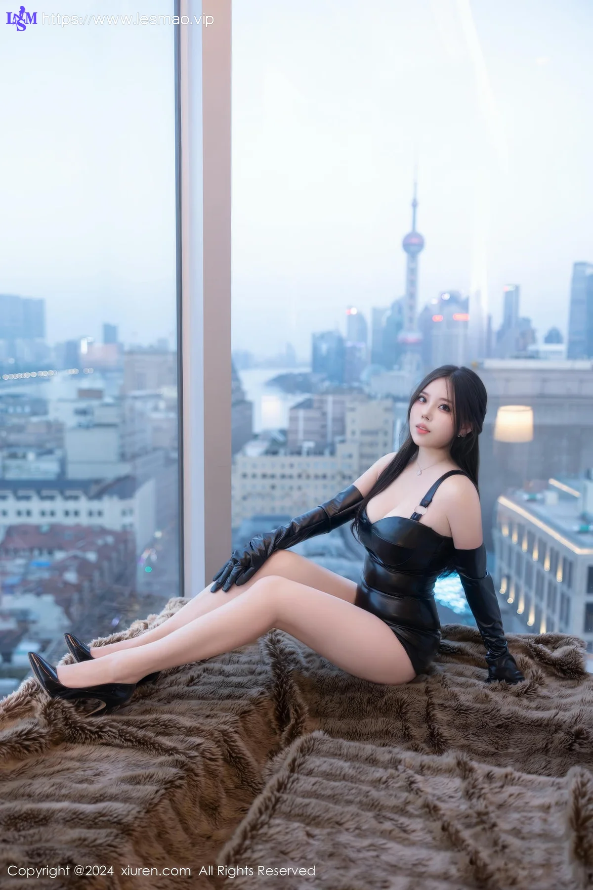 XiuRen 秀人 No.9012 白茹雪abby 黑色皮衣性感写真11 - 40