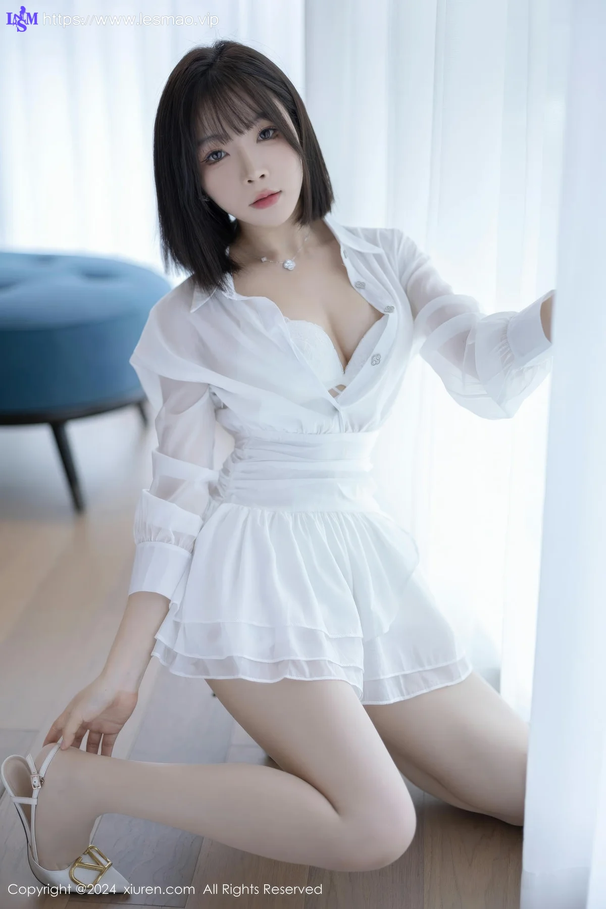 XiuRen 秀人 No.9020 徐莉芝Booty 白色连衣短裙性感写真1 - 15