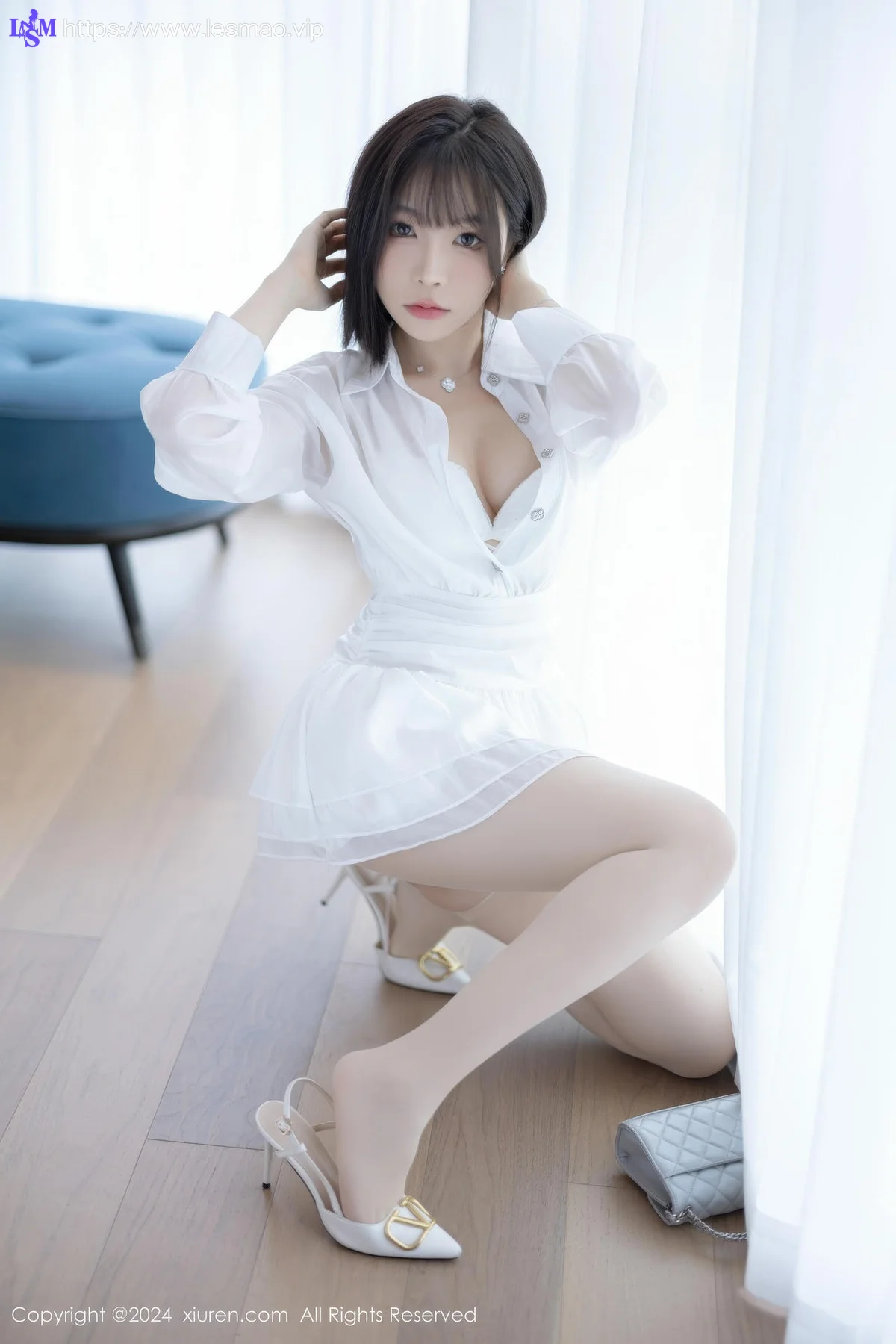 XiuRen 秀人 No.9020 徐莉芝Booty 白色连衣短裙性感写真1 - 16