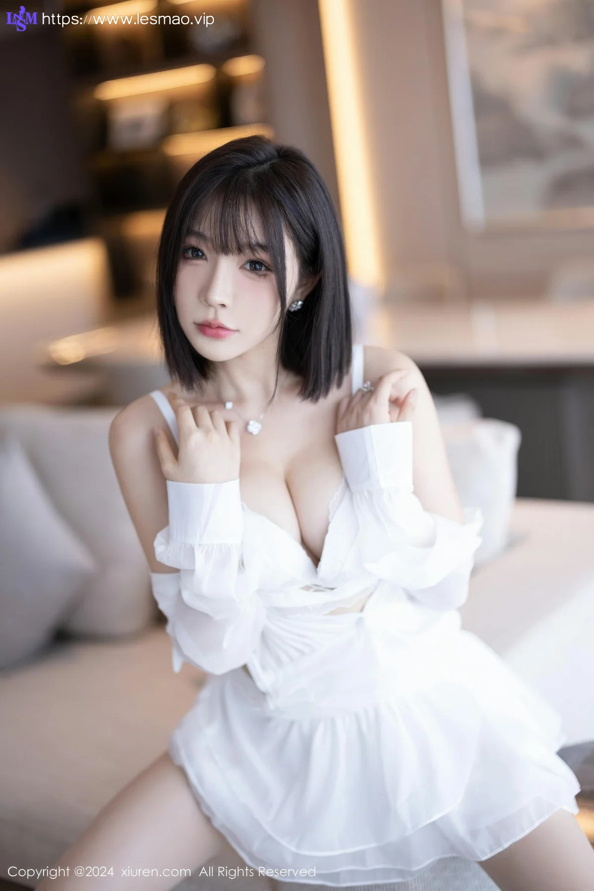 XiuRen 秀人 No.9020 徐莉芝Booty 白色连衣短裙性感写真1 - 40