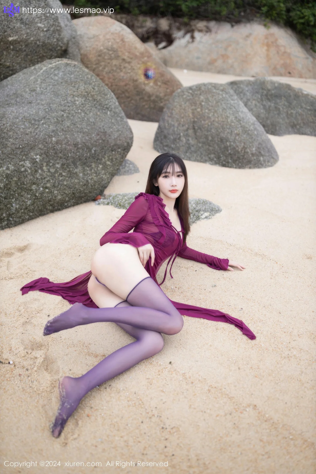 XiuRen 秀人 No.9021 陆萱萱 紫色情趣内衣性感写真11 - 11