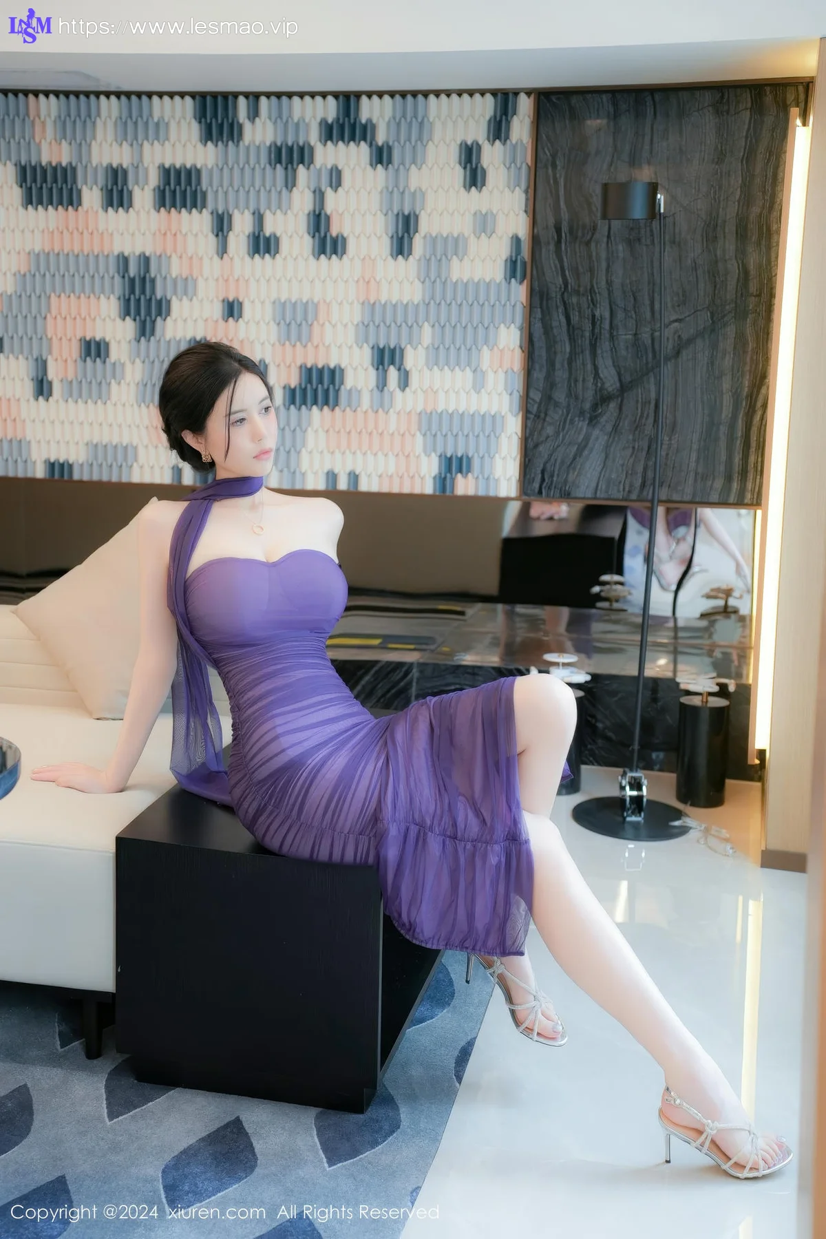 XiuRen 秀人 No.9029 Erikaki 紫色礼裙搭配性感写真11 - 20