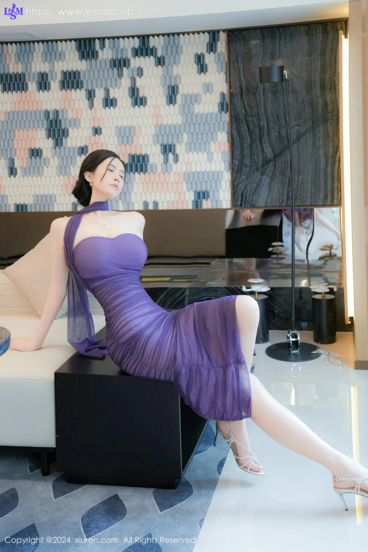 XiuRen 秀人 No.9029 Erikaki 紫色礼裙搭配性感写真11 - 21