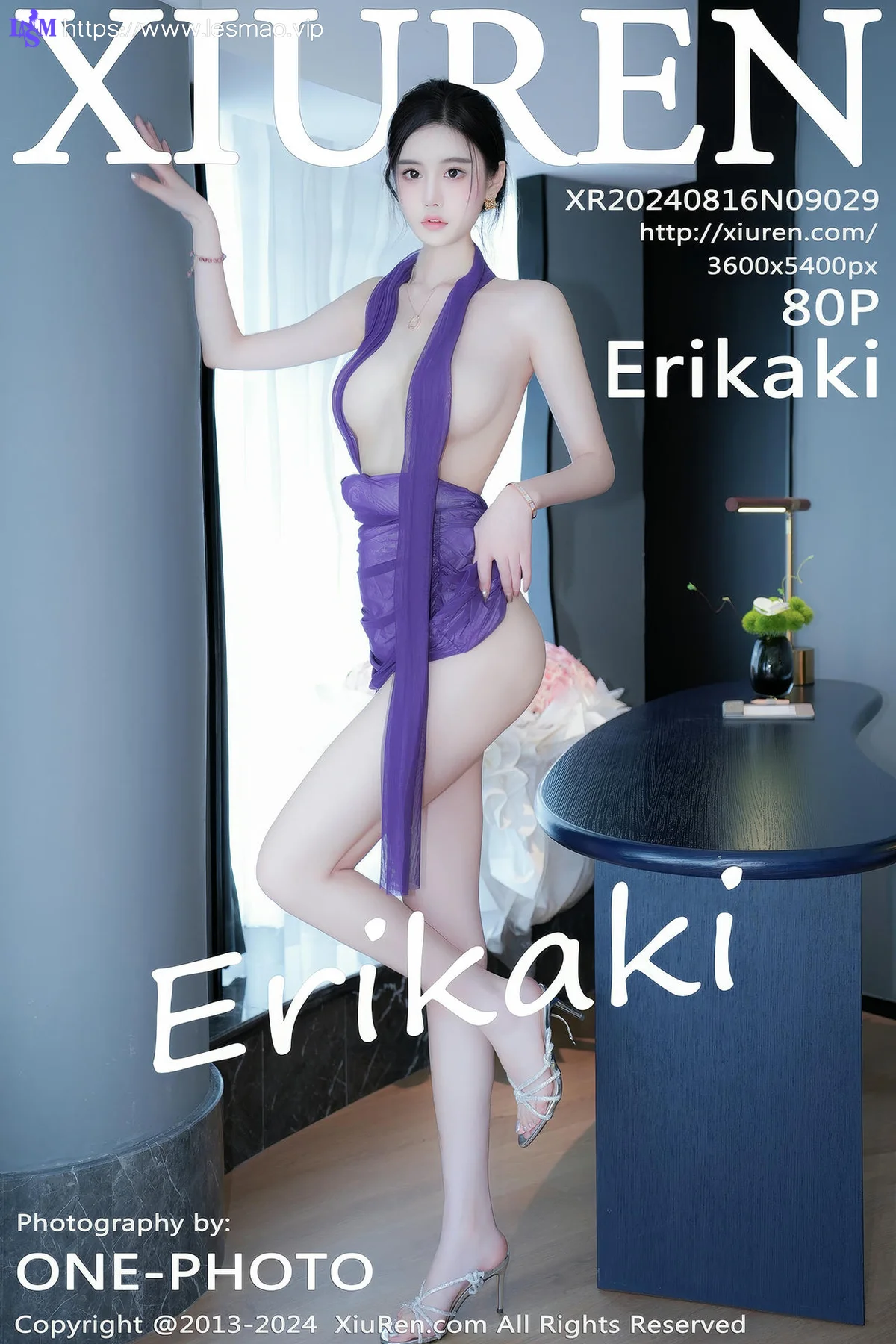 XiuRen 秀人 No.9029 Erikaki 紫色礼裙搭配性感写真11 - 81