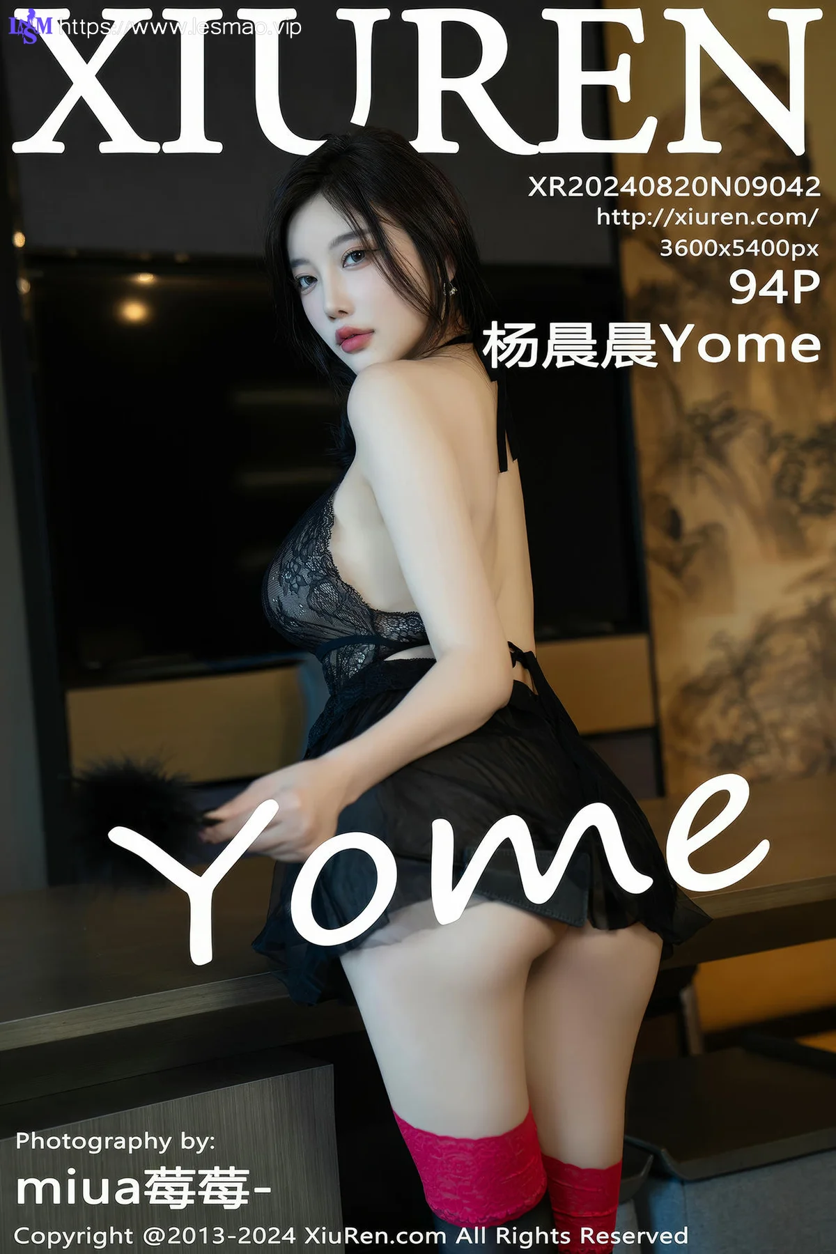 XiuRen 秀人 No.9042 杨晨晨Yome 粉红色露肩连衣短裙性感写真1 - 95