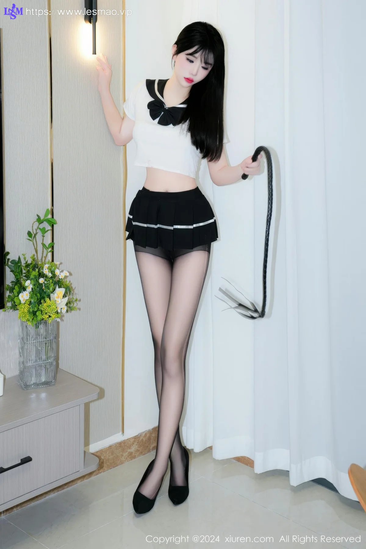 XiuRen 秀人 No.9043 沐言yanyan 白色学妹服饰性感写真22 - 35