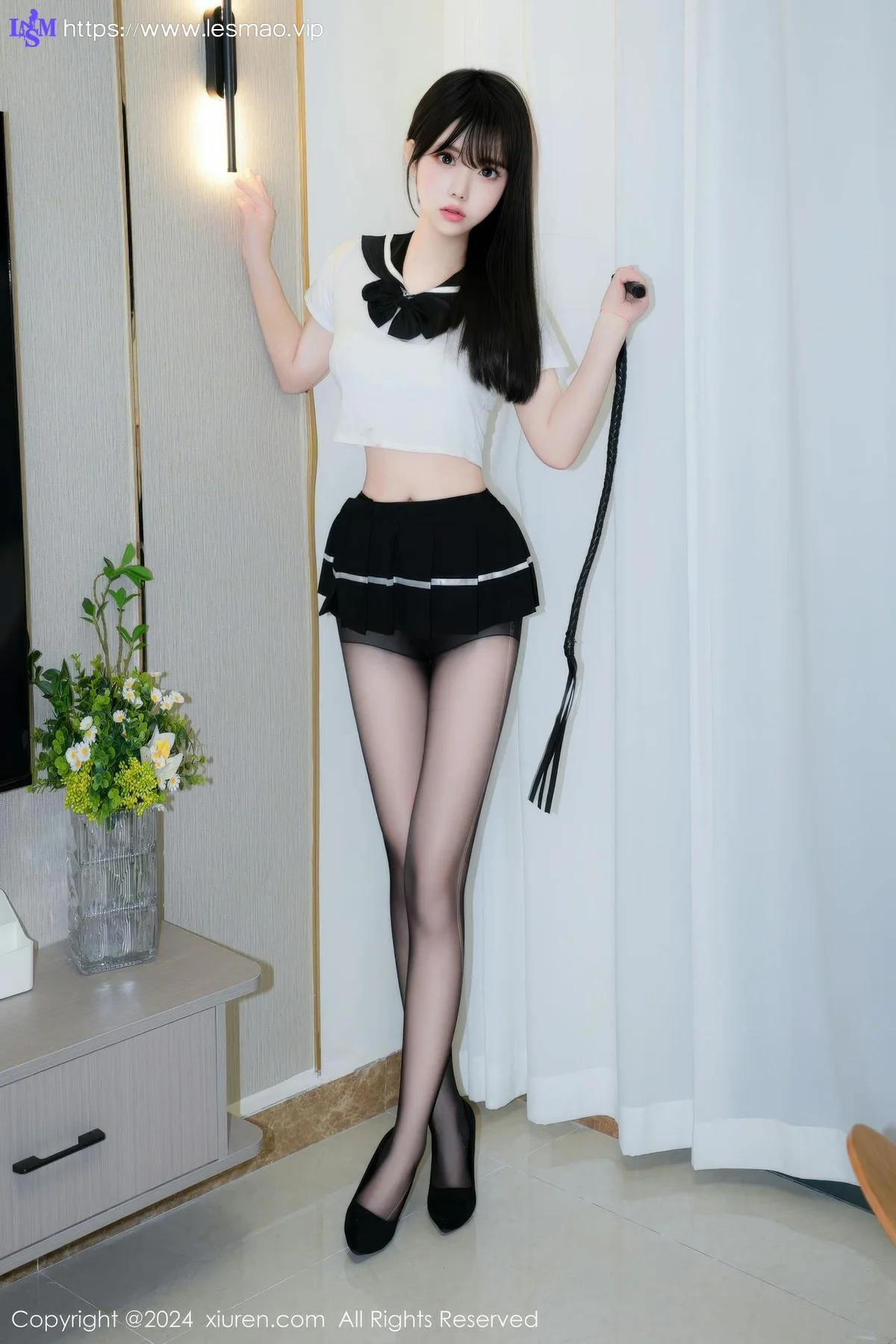 XiuRen 秀人 No.9043 沐言yanyan 白色学妹服饰性感写真22 - 45